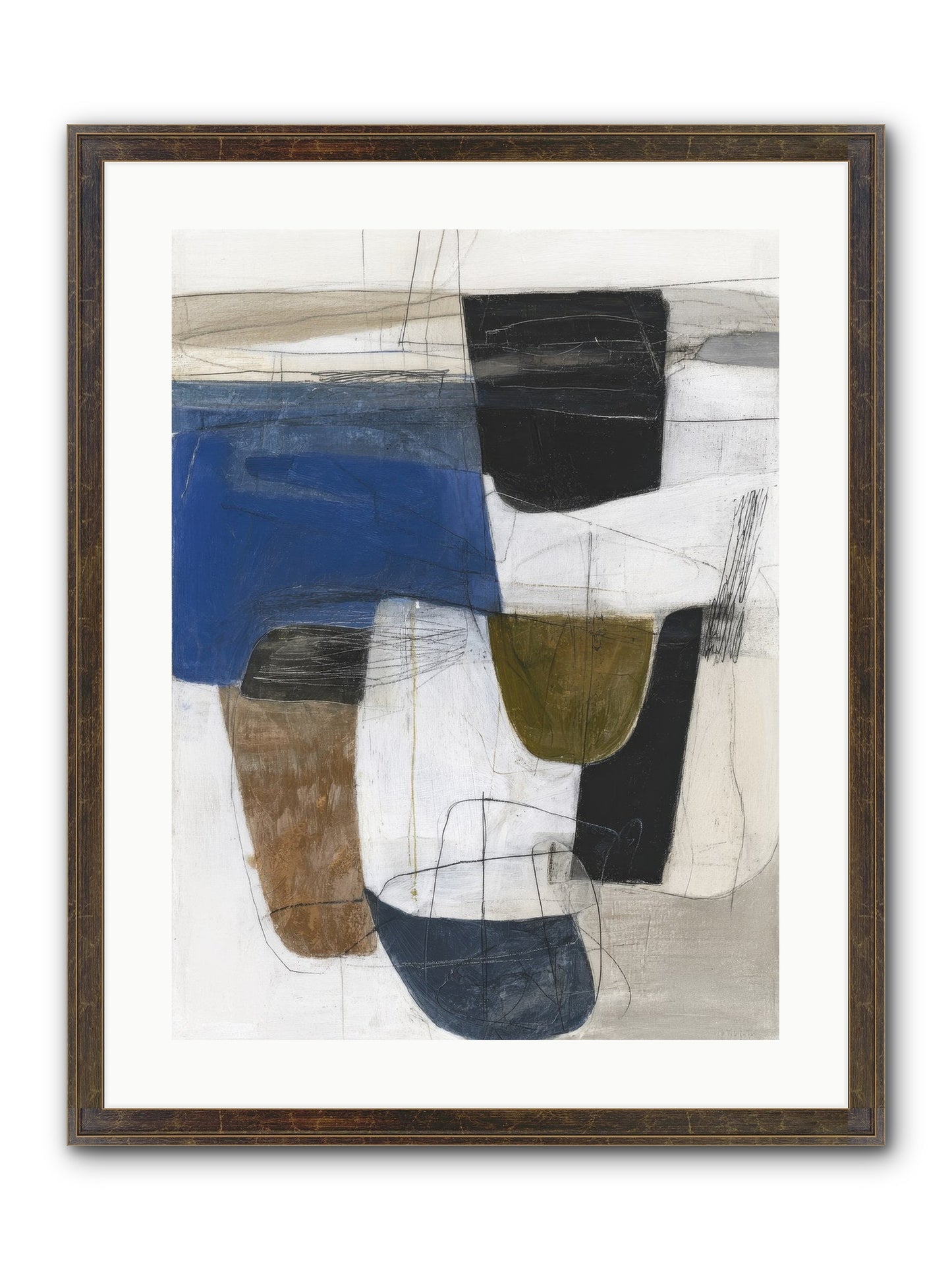 Unseen Current Framed Print - Slimwoods Black/Gold 18x24