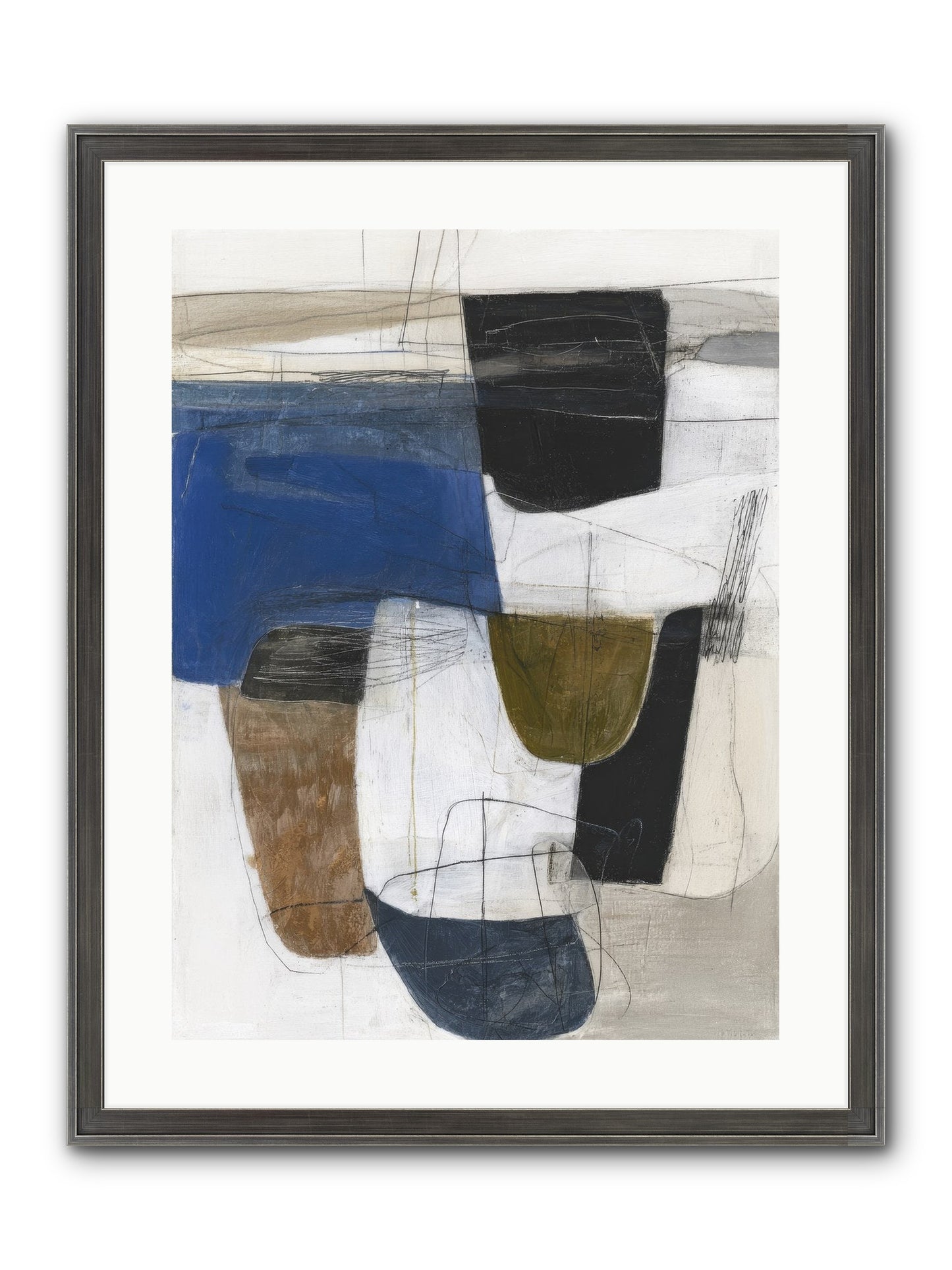 Unseen Current Framed Print - Slimwoods Black/Silver 18x24
