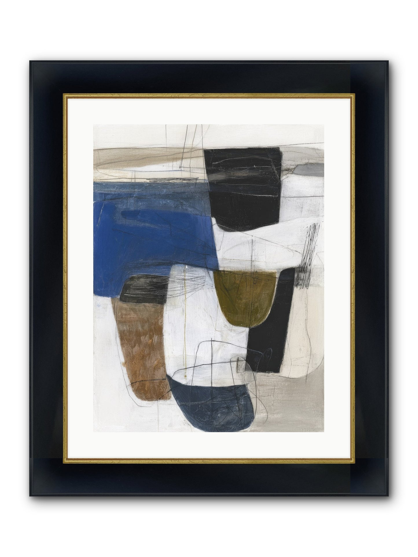 Unseen Current Framed Print - Wide Black w/Gold 18x24