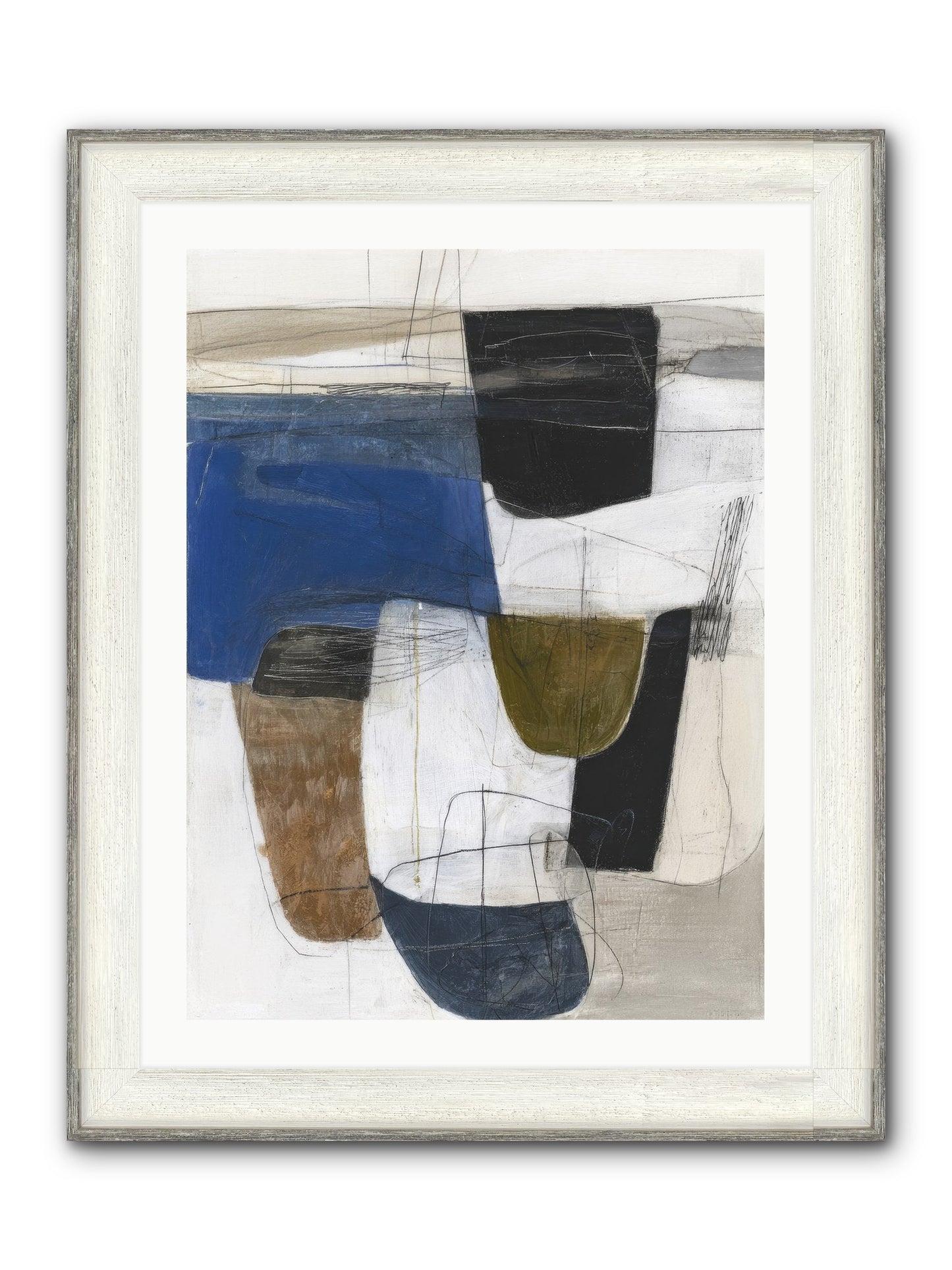 Unseen Current Framed Print - Driftwood White 24x32