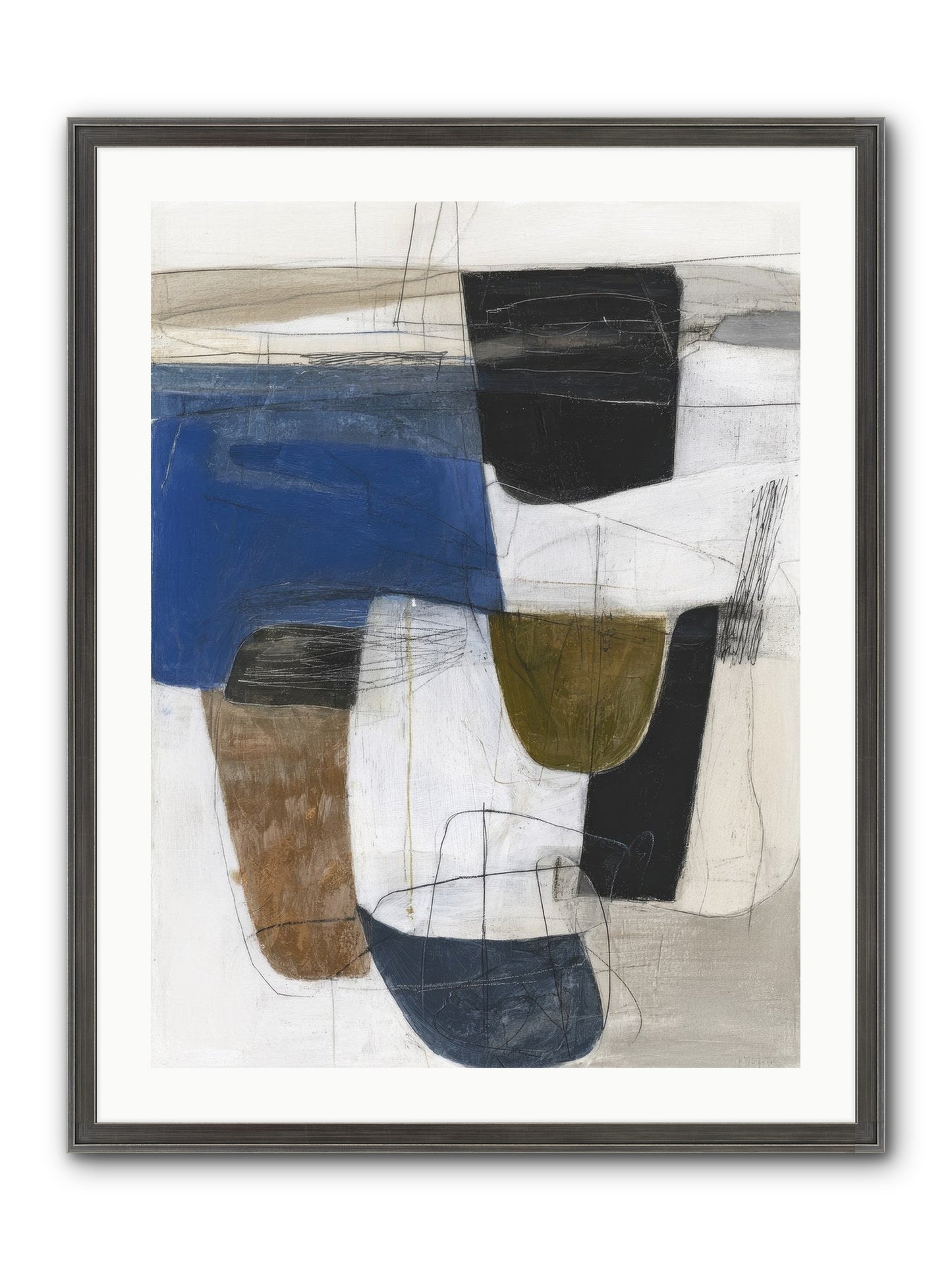 Unseen Current Framed Print - Slimwoods Black/Silver 24x32