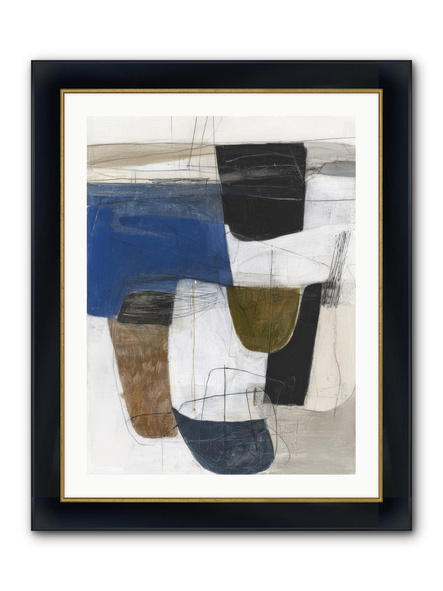 Unseen Current Framed Print - Wide Black w/Gold 24x32