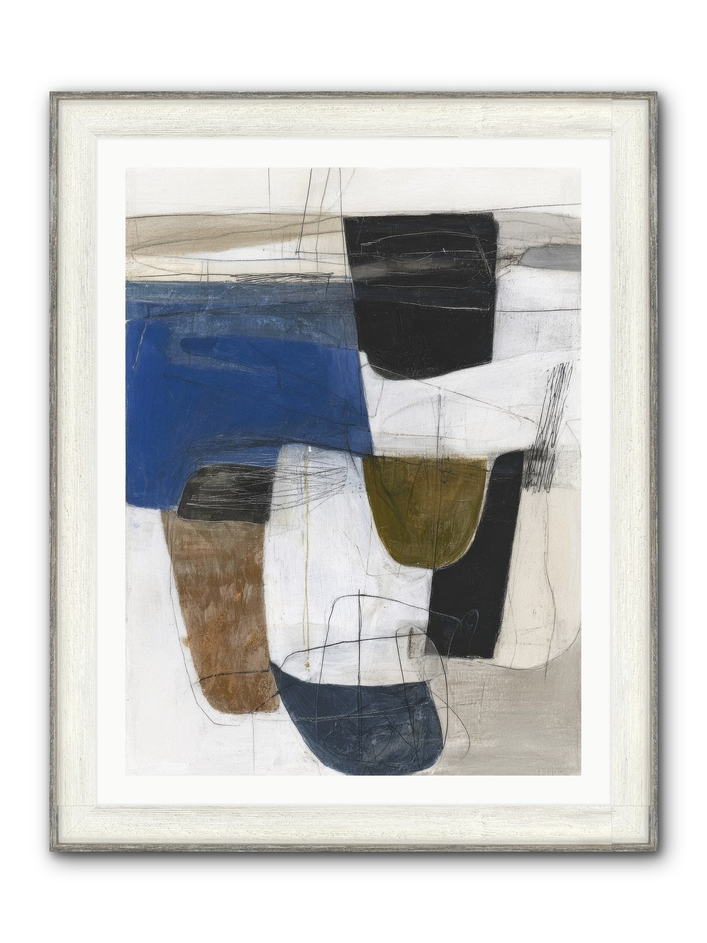 Unseen Current Framed Print - Driftwood White 30x40