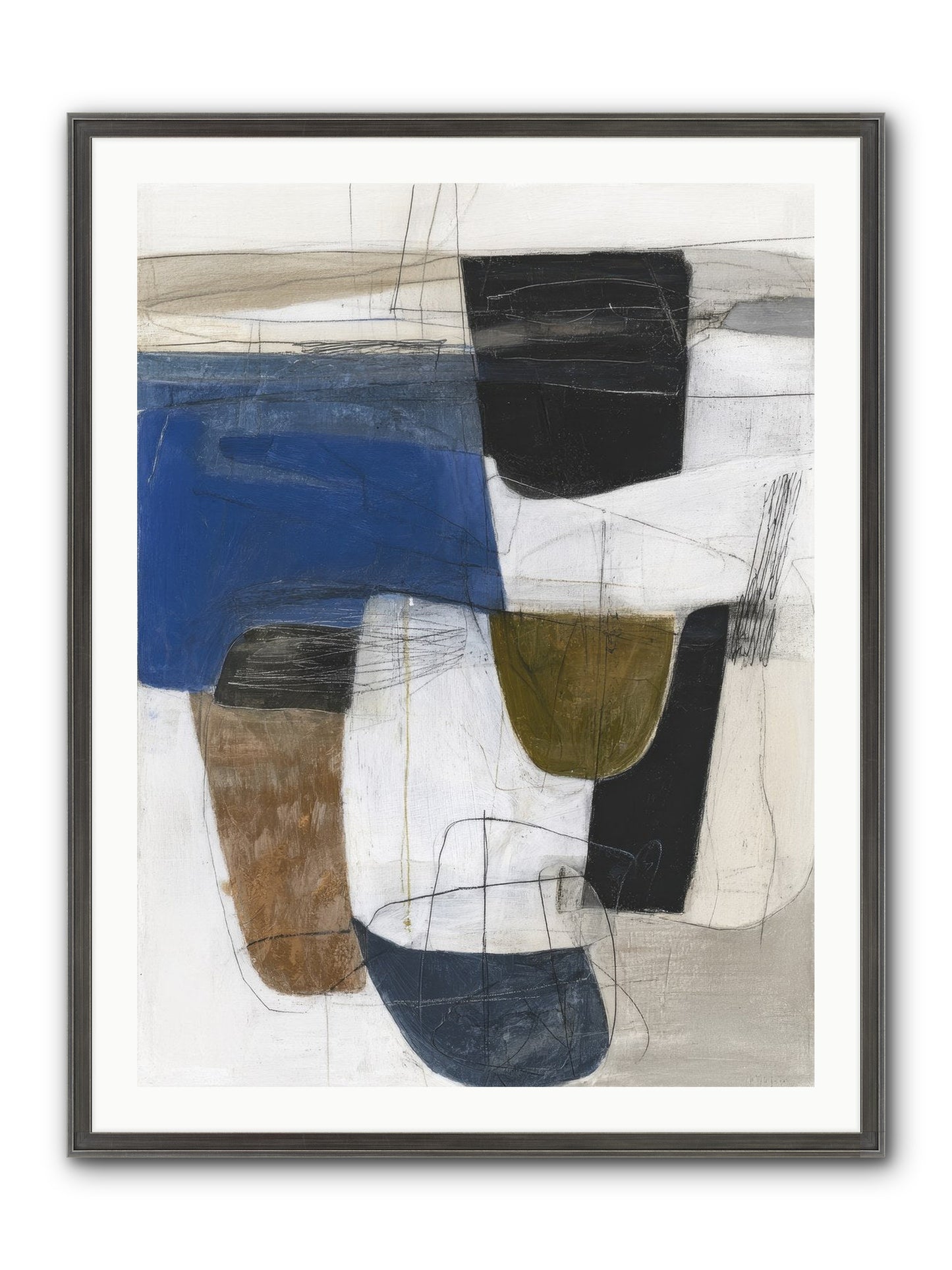 Unseen Current Framed Print - Slimwoods Black/Silver 30x40
