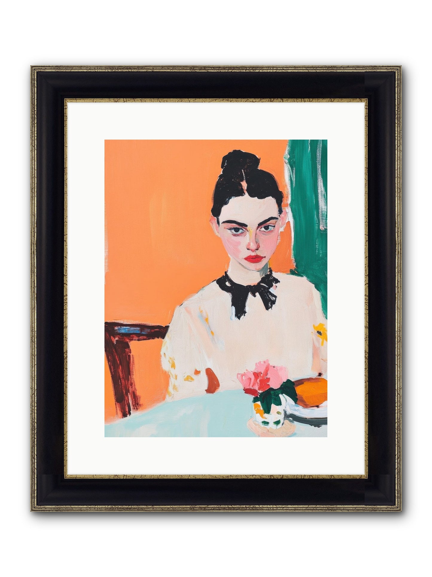 Unspoken Affections Framed Print - Black & Gold 12x16
