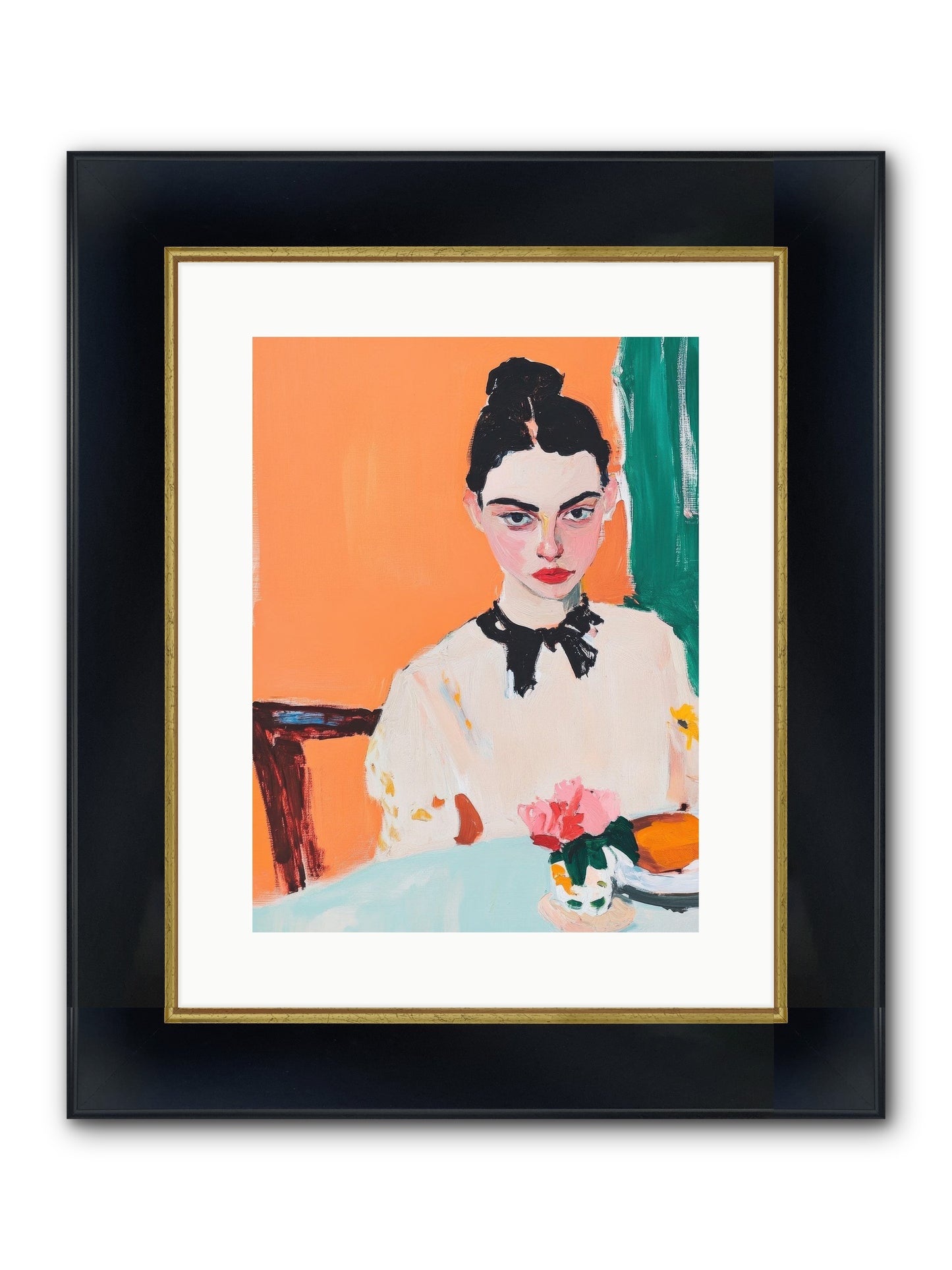 Unspoken Affections Framed Print - Wide Black w/Gold 12x16