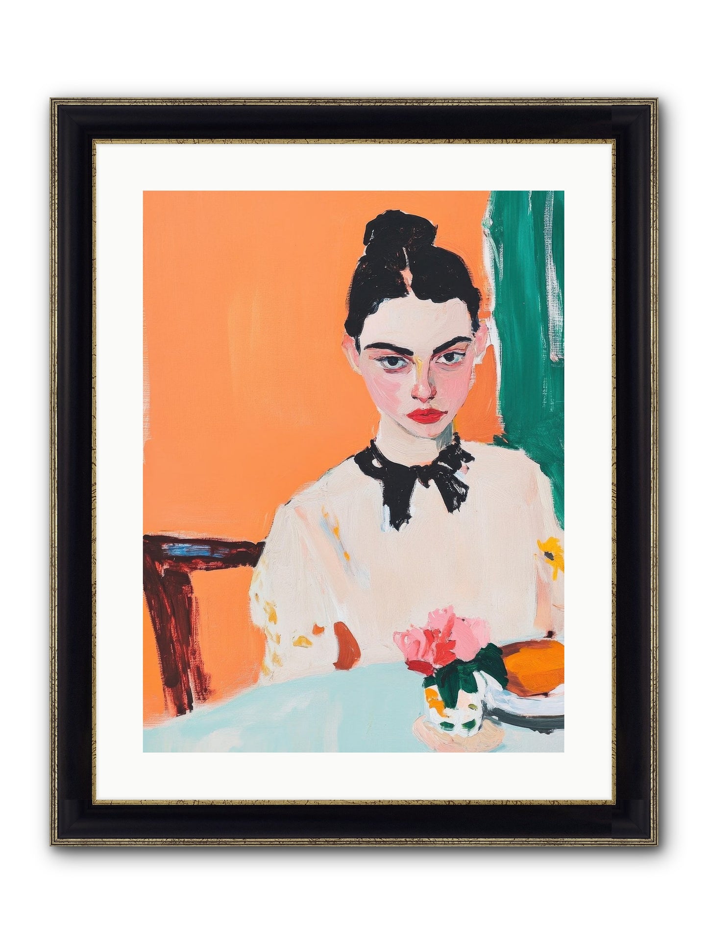 Unspoken Affections Framed Print - Black & Gold 18x24