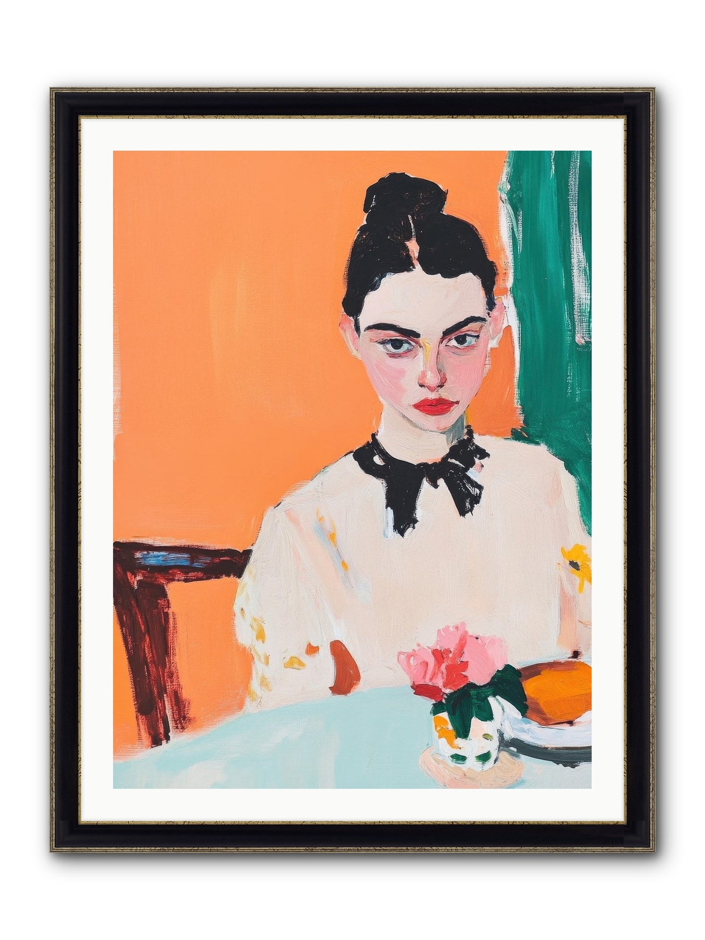 Unspoken Affections Framed Print - Black & Gold 30x40