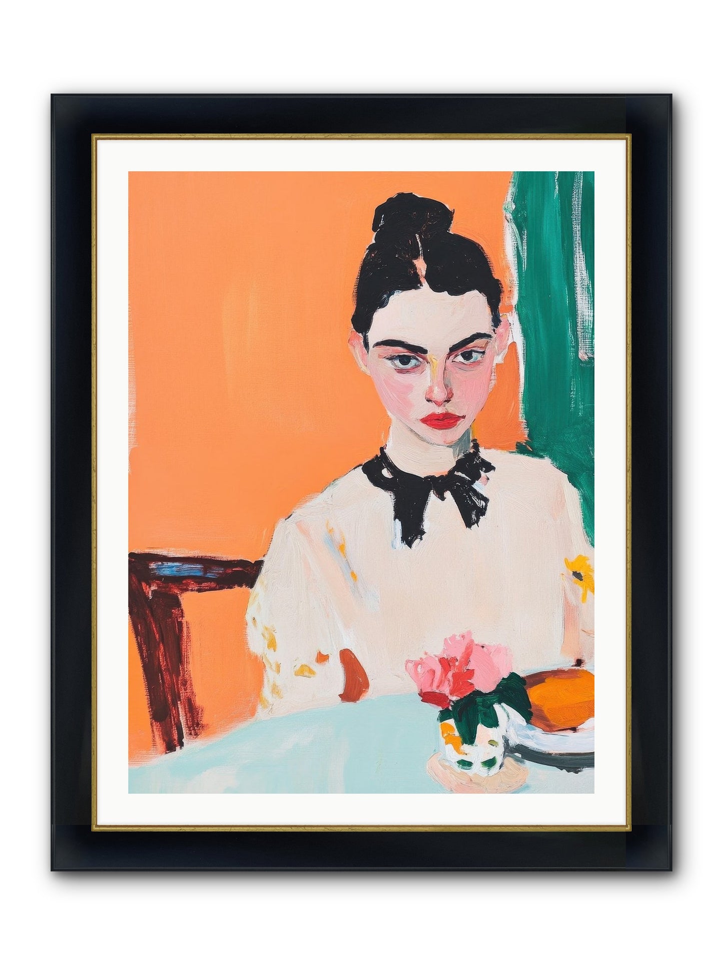 Unspoken Affections Framed Print - Wide Black w/Gold 30x40