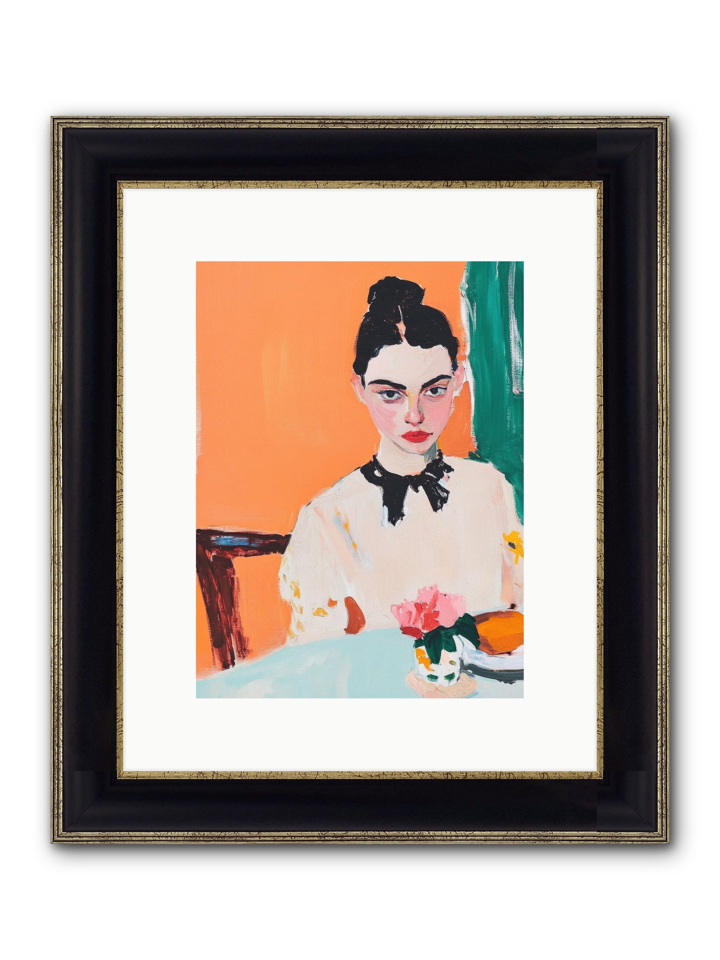 Unspoken Affections Framed Print - Black & Gold 9x12