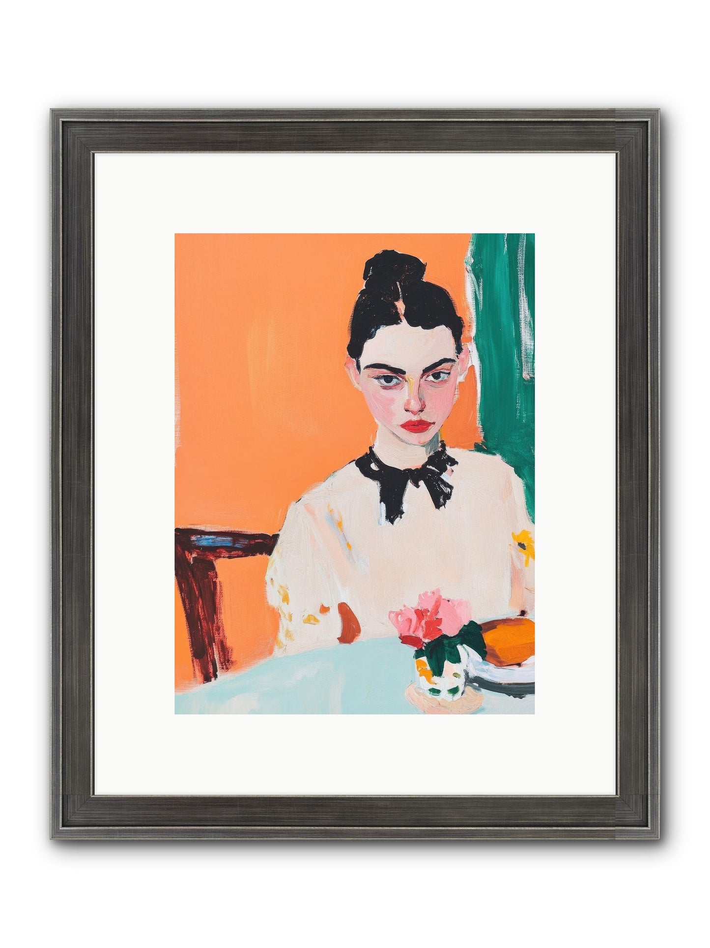 Unspoken Affections Framed Print - Slimwoods Black/Silver 9x12