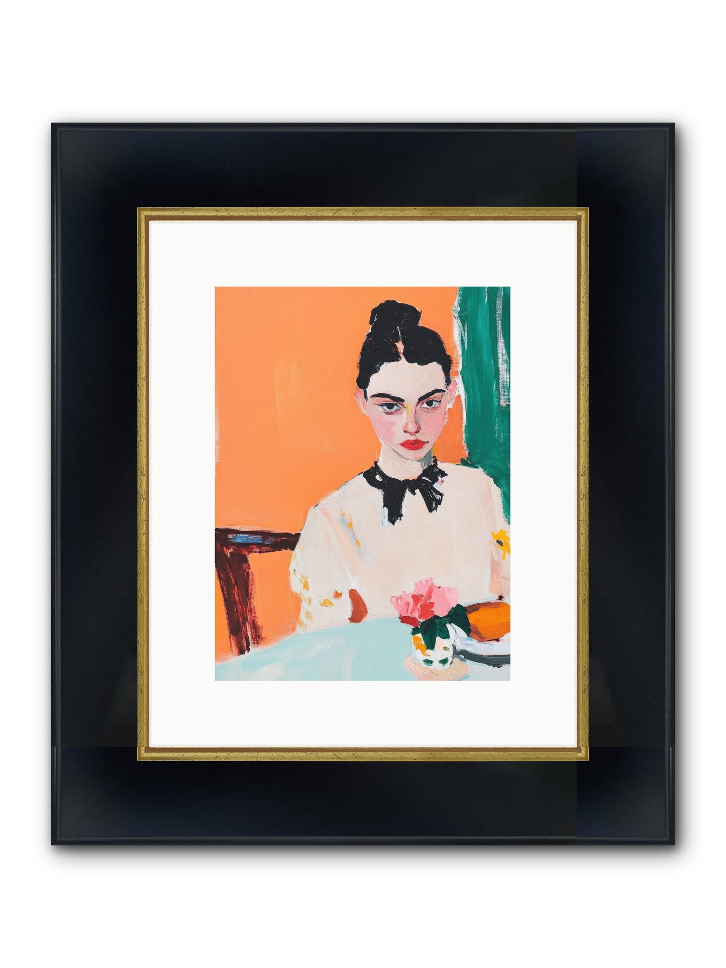 Unspoken Affections Framed Print - Wide Black w/Gold 9x12