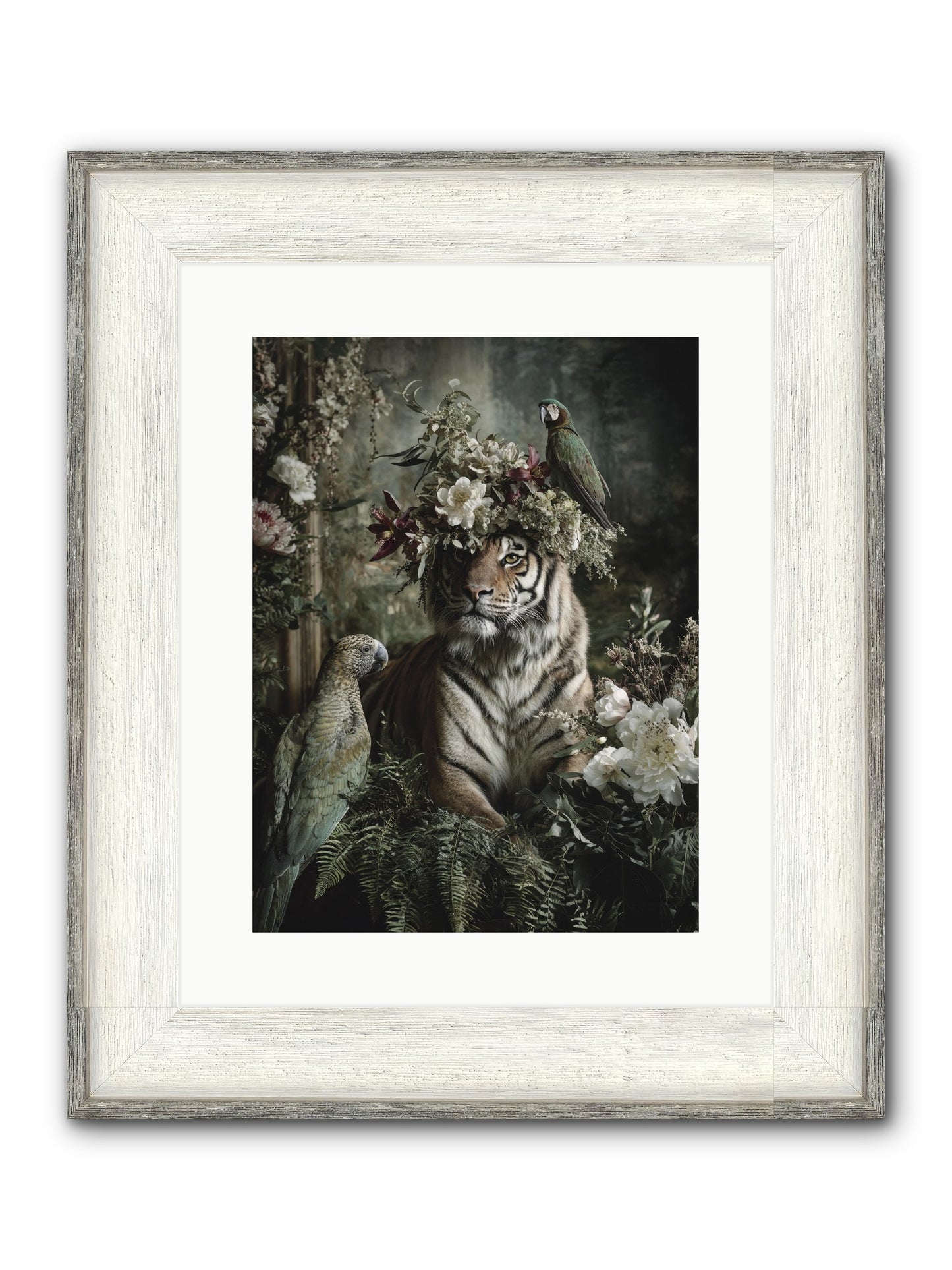 Unspoken Poem Framed Print - Driftwood White 12x16