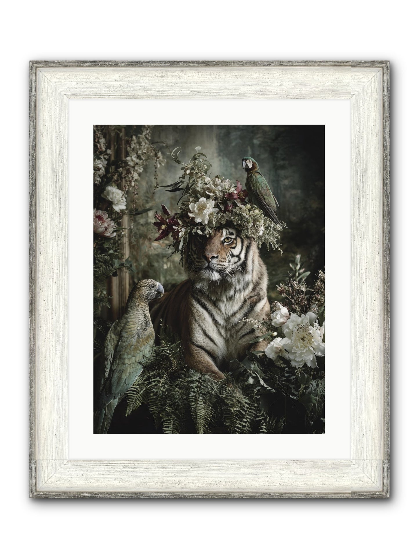 Unspoken Poem Framed Print - Driftwood White 18x24