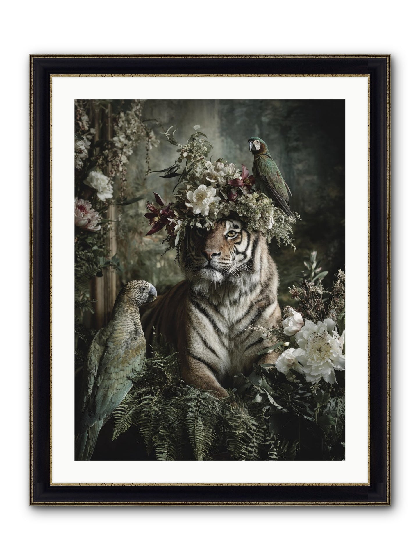 Unspoken Poem Framed Print - Black & Gold 24x32