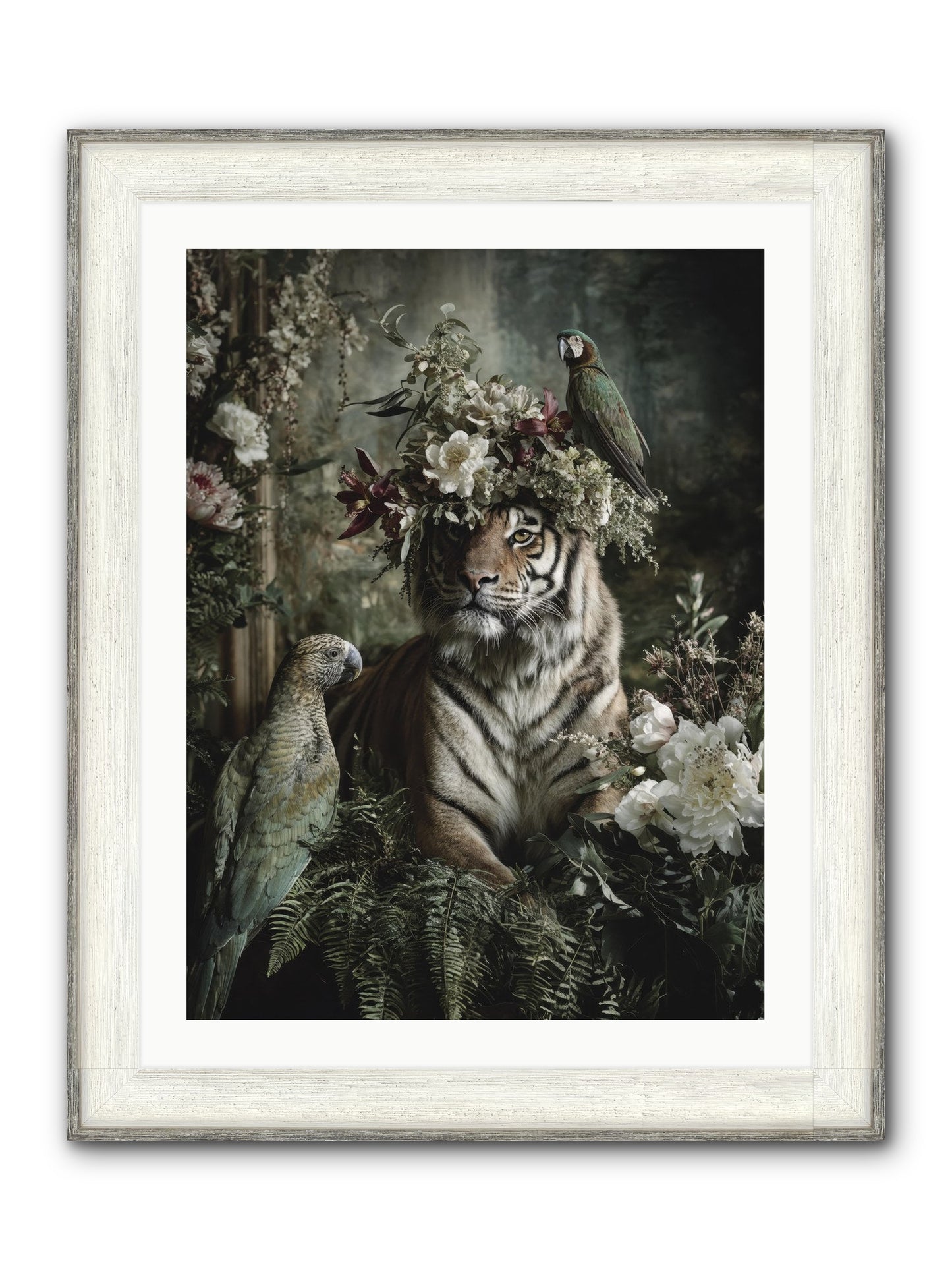 Unspoken Poem Framed Print - Driftwood White 24x32