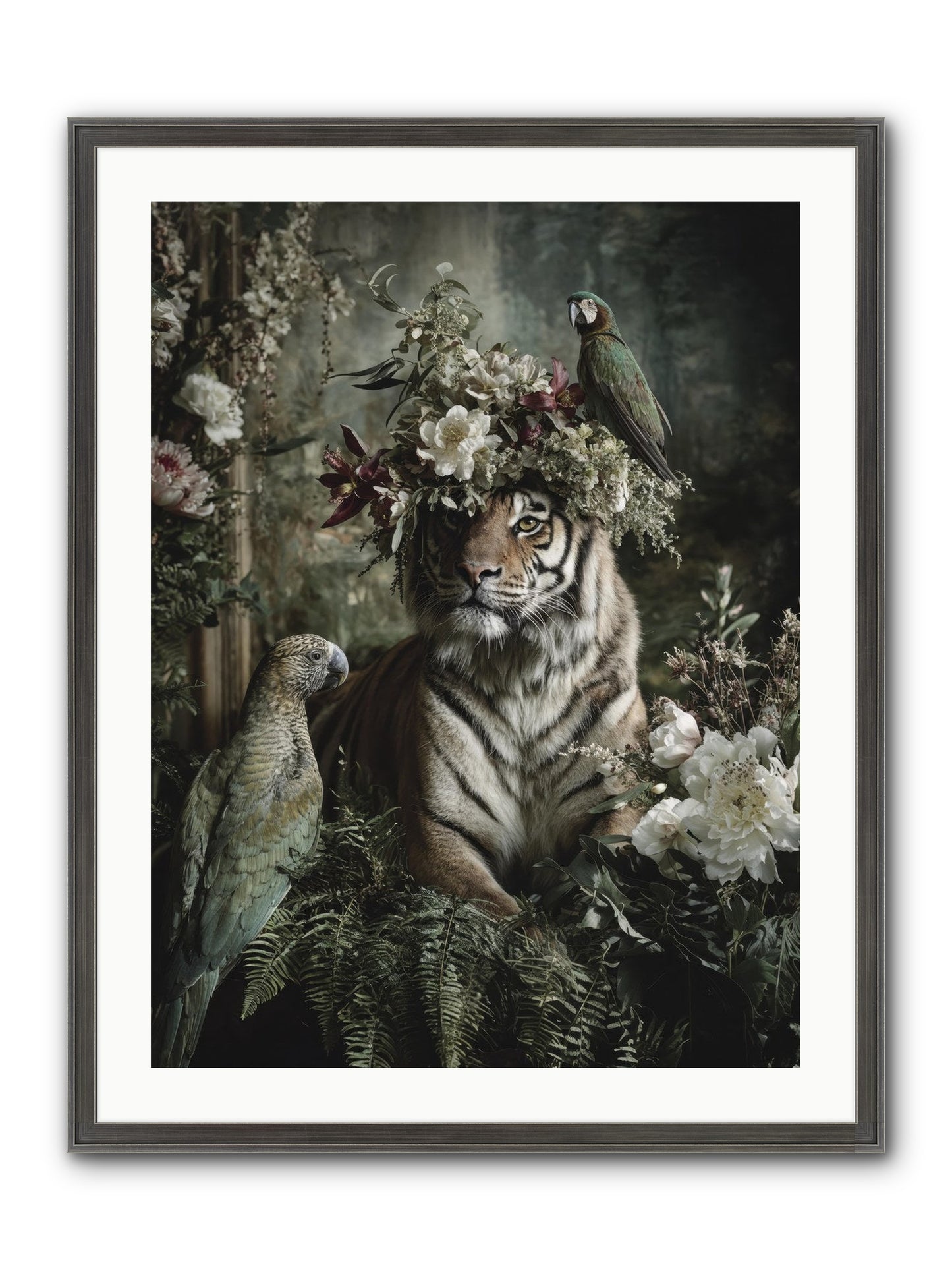 Unspoken Poem Framed Print - Slimwoods Black/Silver 24x32