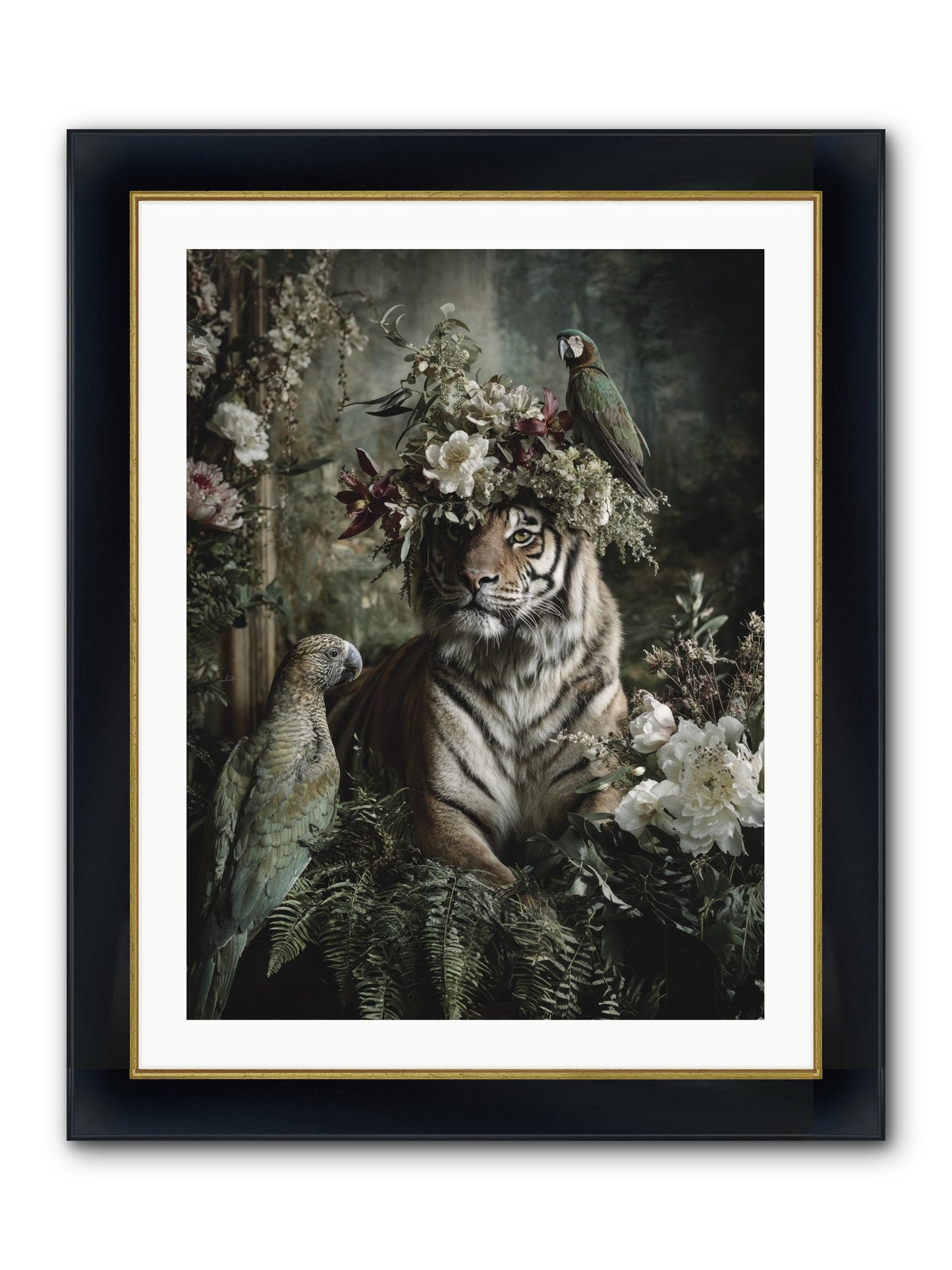 Unspoken Poem Framed Print - Wide Black w/Gold 24x32