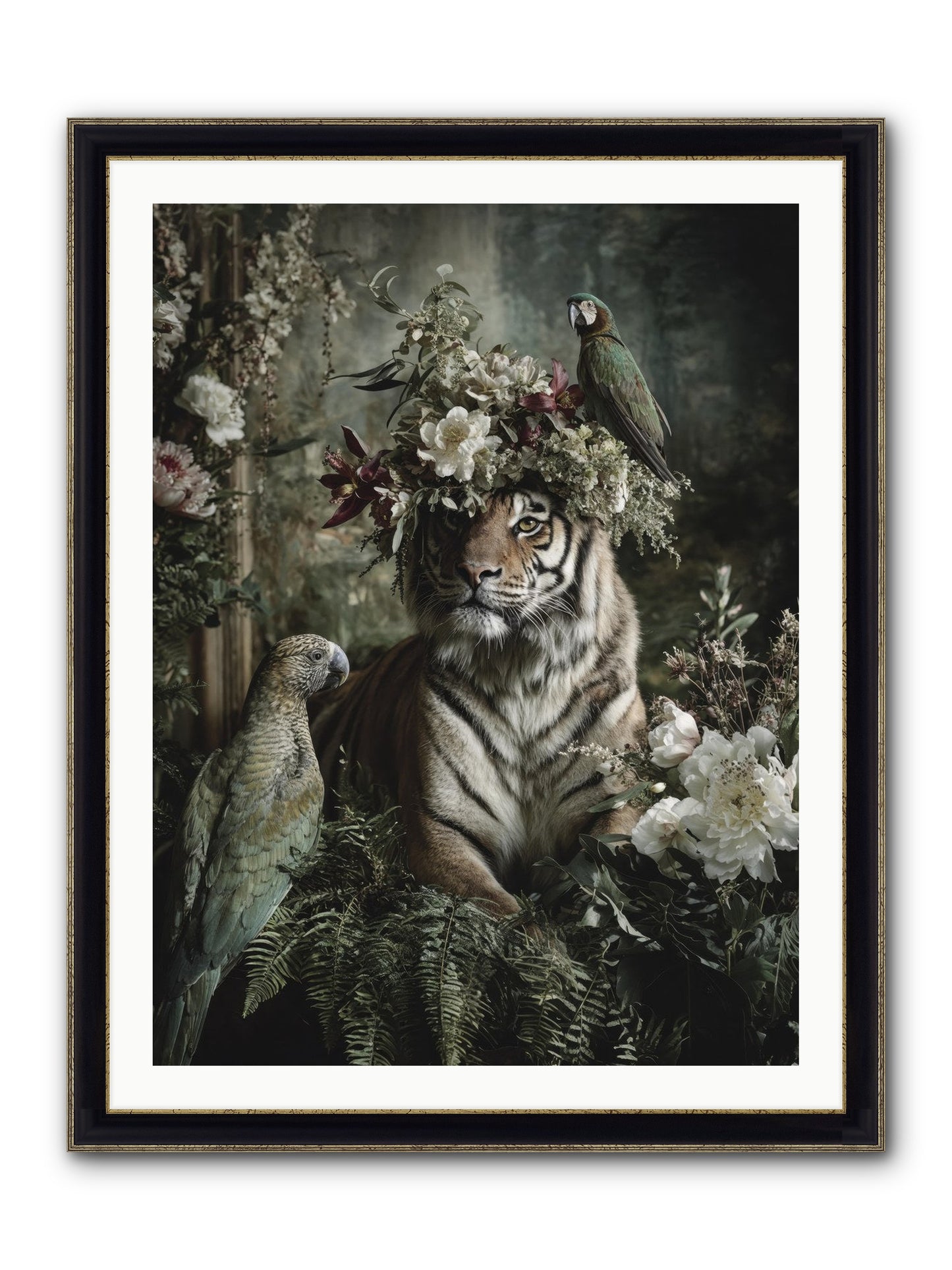 Unspoken Poem Framed Print - Black & Gold 30x40