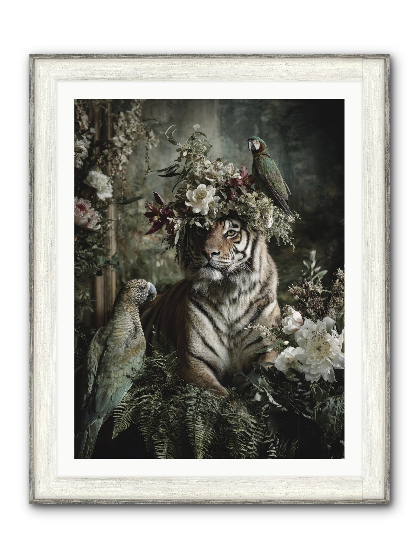 Unspoken Poem Framed Print - Driftwood White 30x40