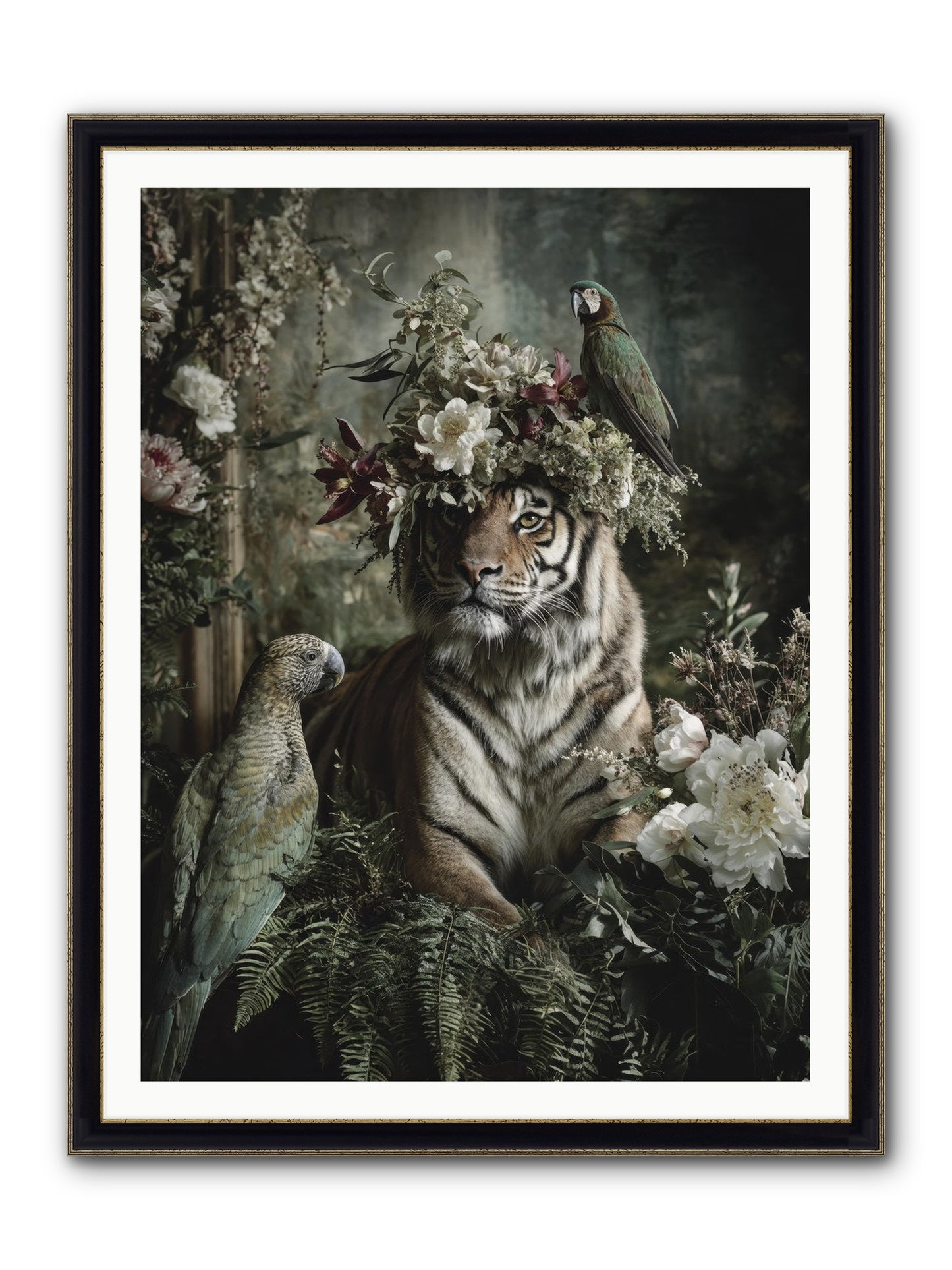 Unspoken Poem Framed Print - Black & Gold 36x48