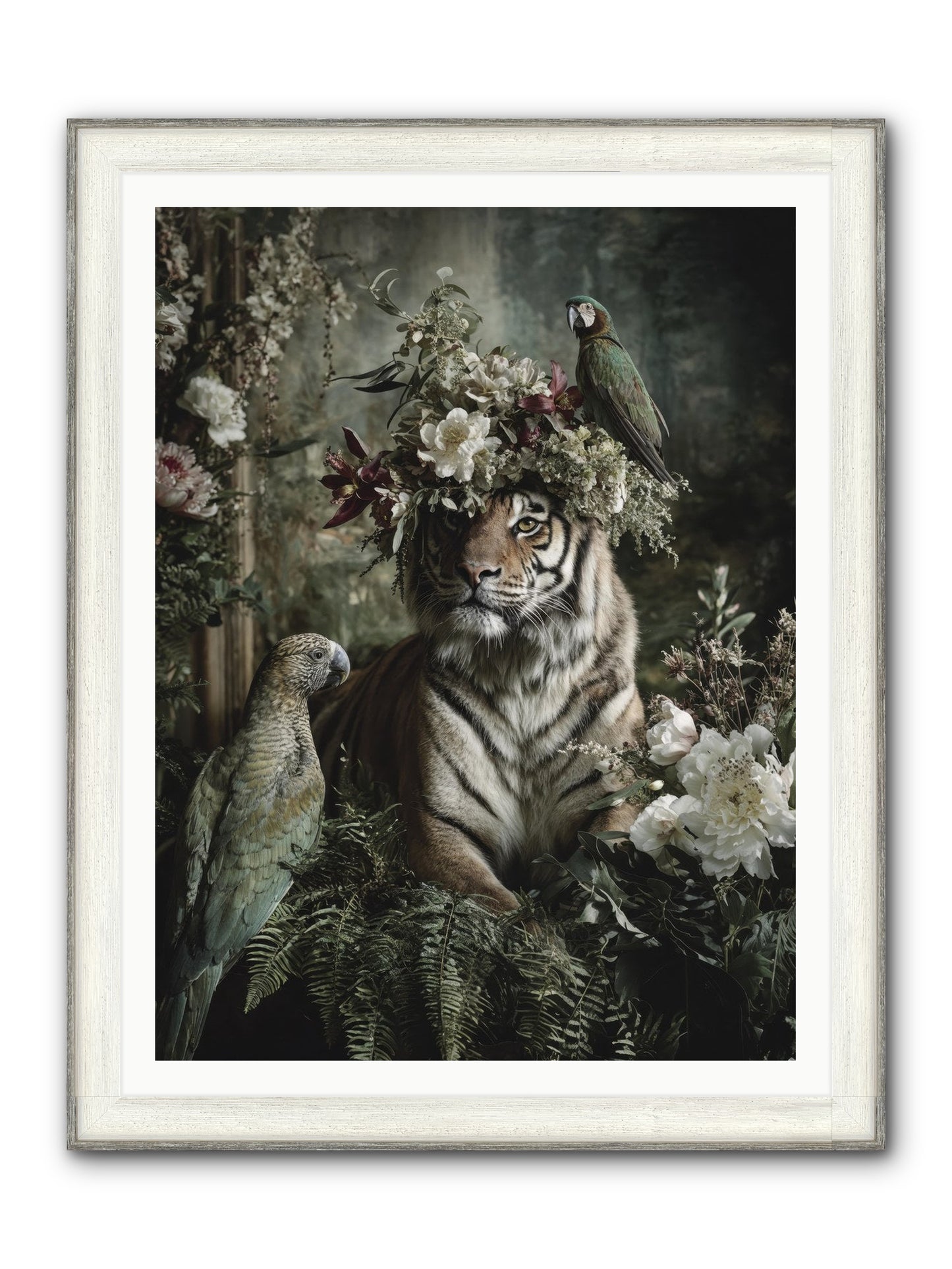 Unspoken Poem Framed Print - Driftwood White 36x48