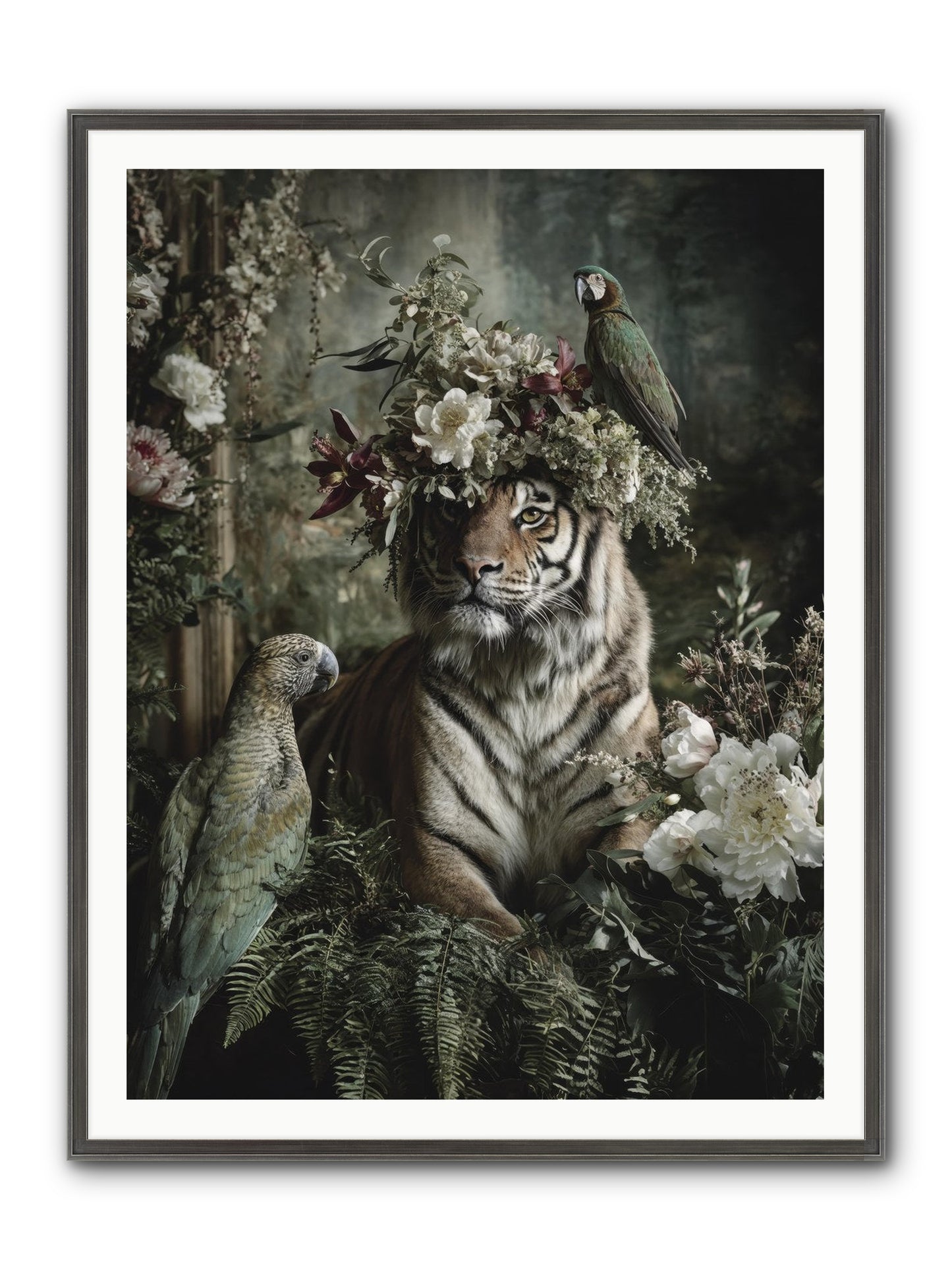 Unspoken Poem Framed Print - Slimwoods Black/Silver 36x48