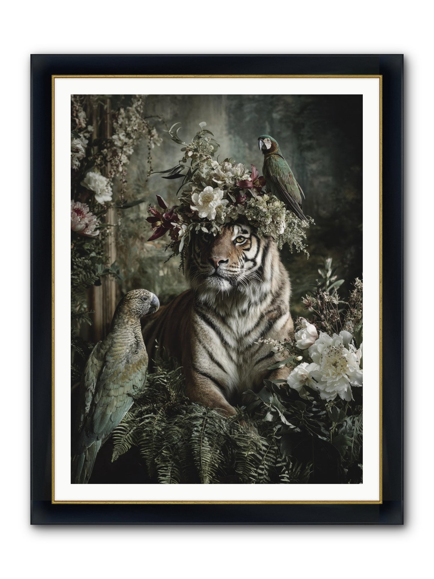 Unspoken Poem Framed Print - Wide Black w/Gold 36x48
