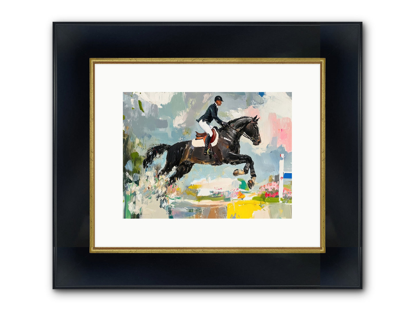 Unstoppable Glory Framed Print - Wide Black w/Gold 12x9