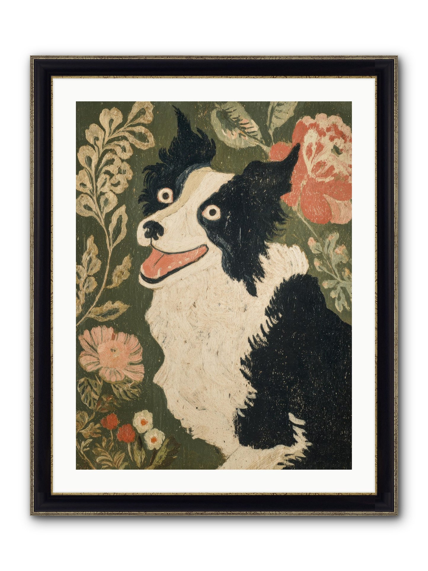 Unstoppable Happiness Framed Print - Black & Gold 24x32