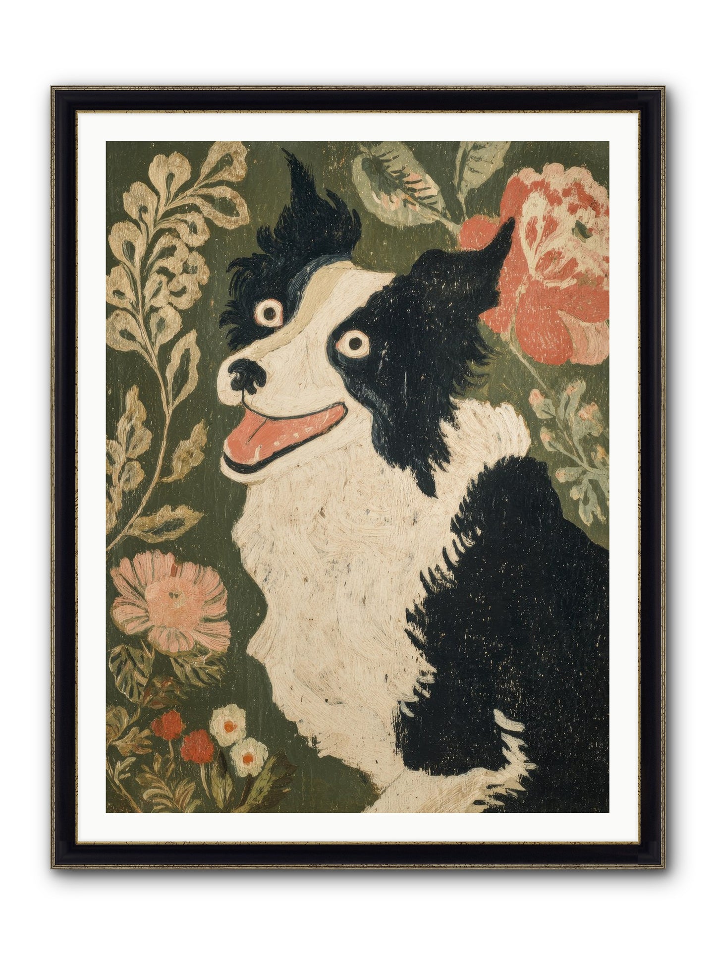 Unstoppable Happiness Framed Print - Black & Gold 36x48