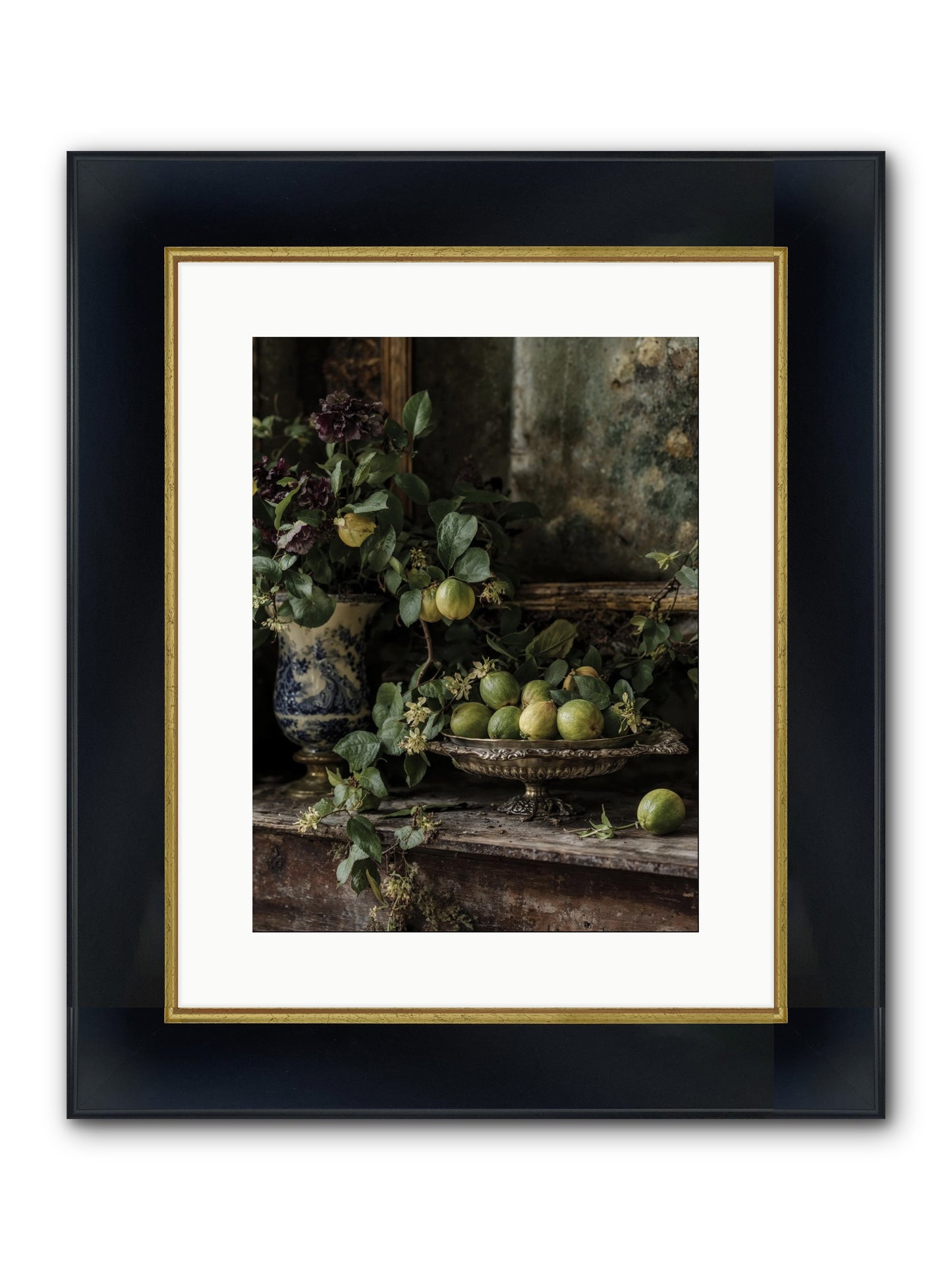 Untamed Framed Print - Wide Black w/Gold 12x16