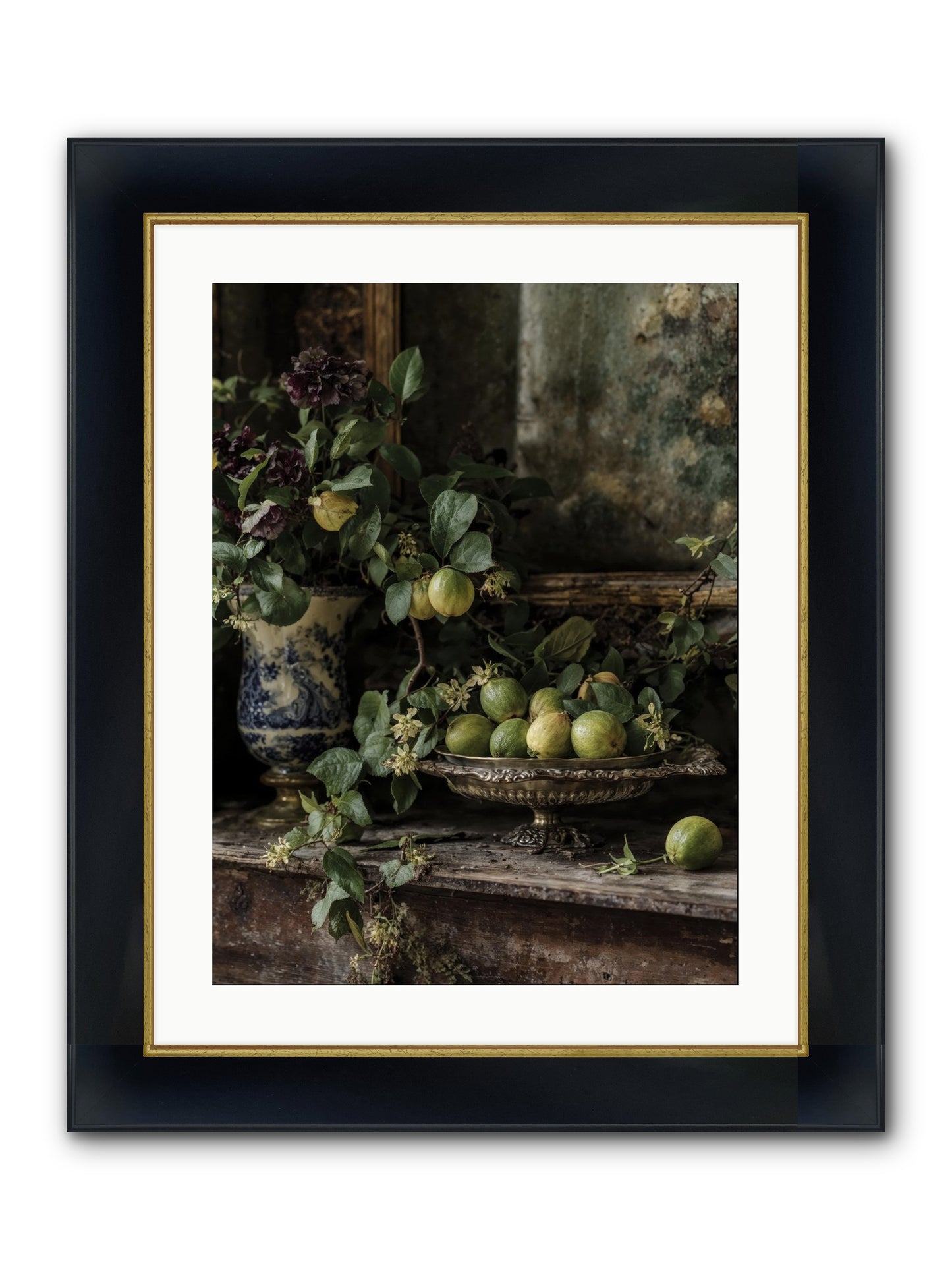 Untamed Framed Print - Wide Black w/Gold 18x24