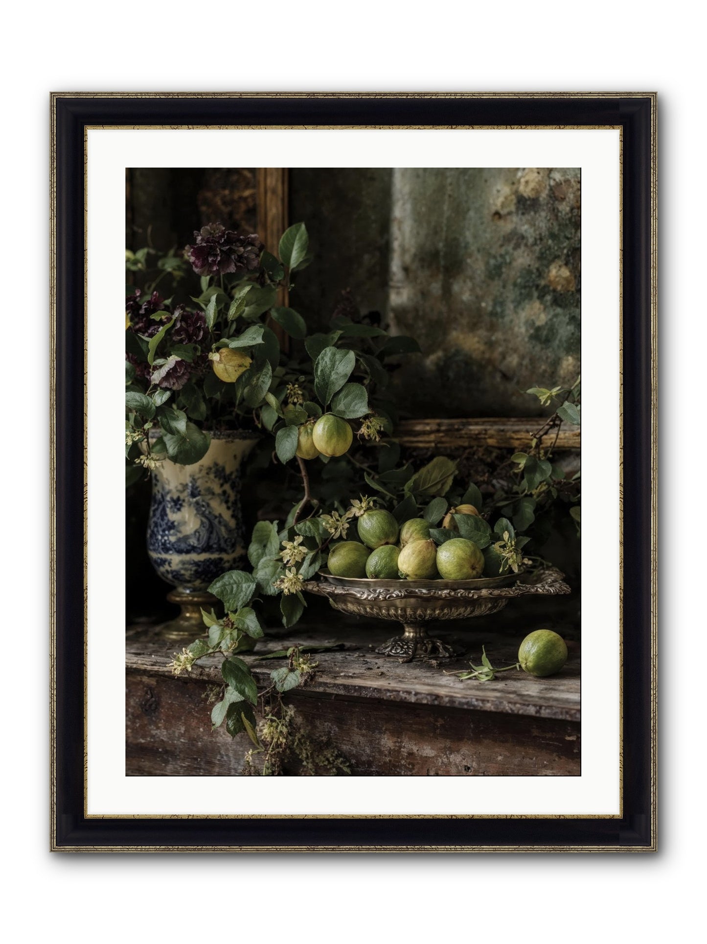 Untamed Framed Print - Black & Gold 24x32