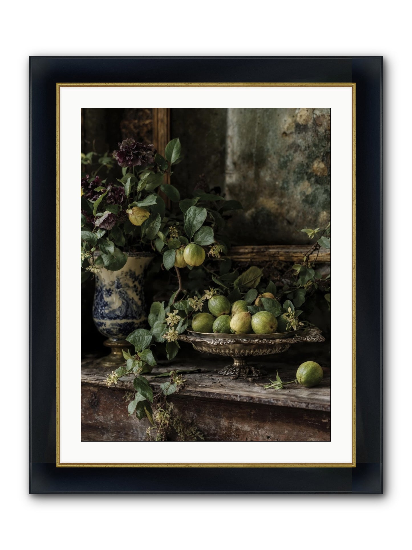 Untamed Framed Print - Wide Black w/Gold 24x32