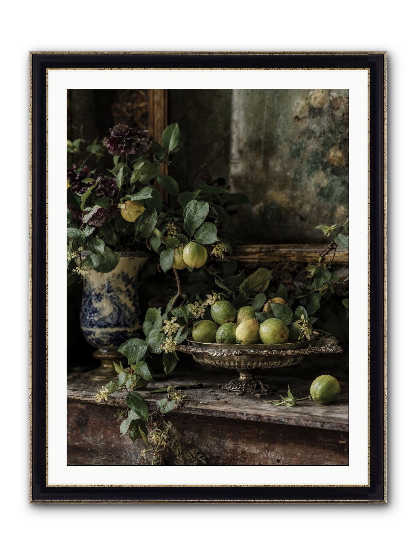 Untamed Framed Print - Black & Gold 30x40