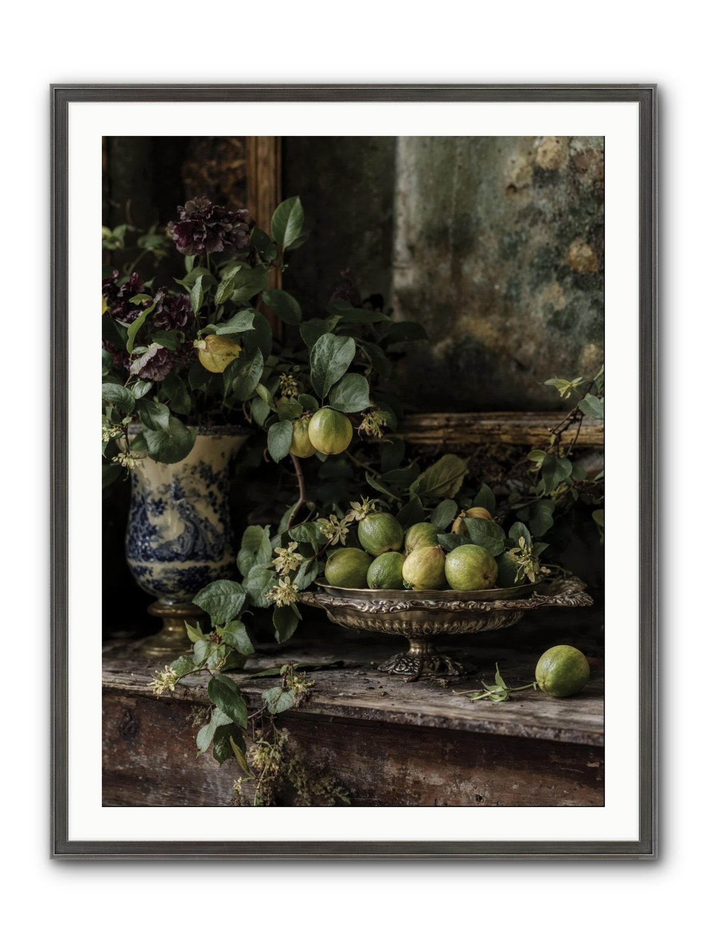 Untamed Framed Print - Slimwoods Black/Silver 30x40