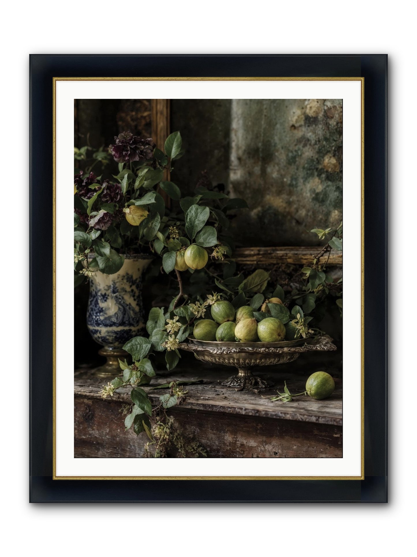 Untamed Framed Print - Wide Black w/Gold 30x40