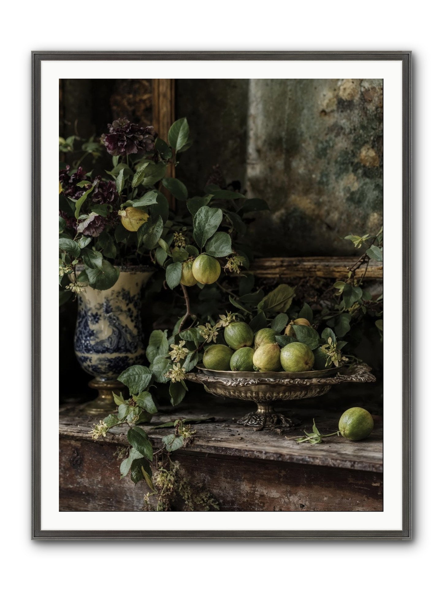 Untamed Framed Print - Slimwoods Black/Silver 36x48