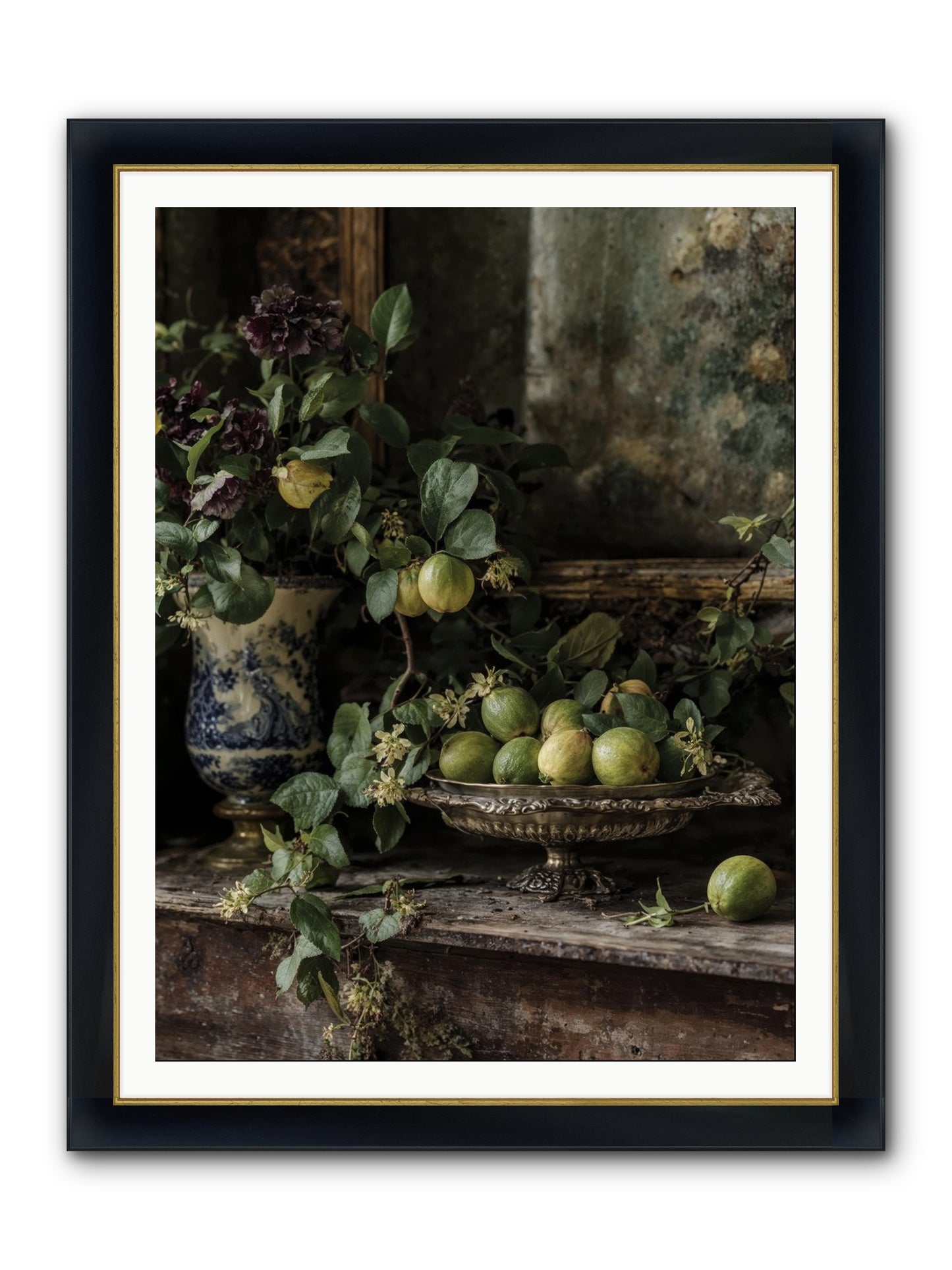 Untamed Framed Print - Wide Black w/Gold 36x48