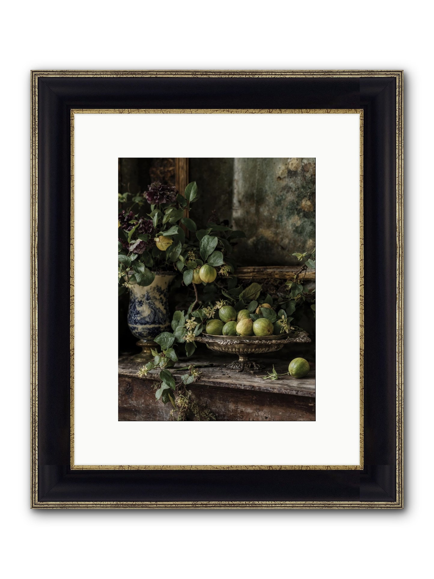 Untamed Framed Print - Black & Gold 9x12