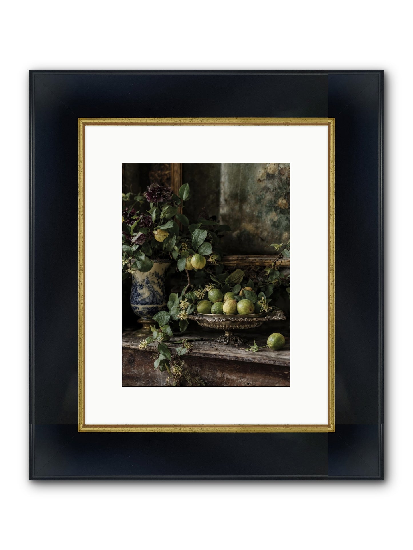Untamed Framed Print - Wide Black w/Gold 9x12