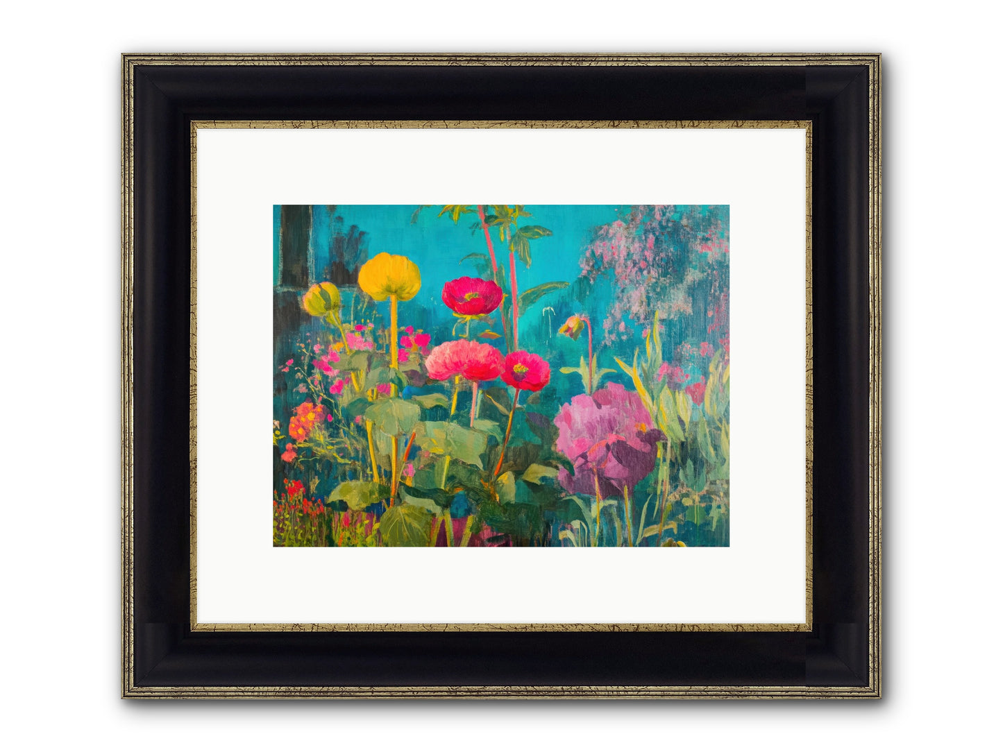 Untamed Opulence Framed Print - Black & Gold 12x9
