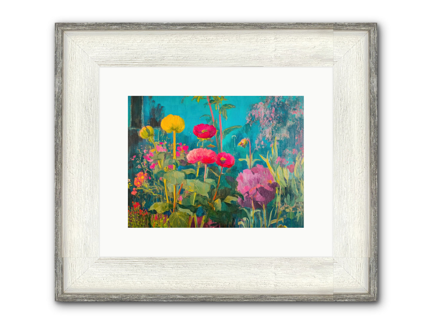 Untamed Opulence Framed Print - Driftwood White 12x9