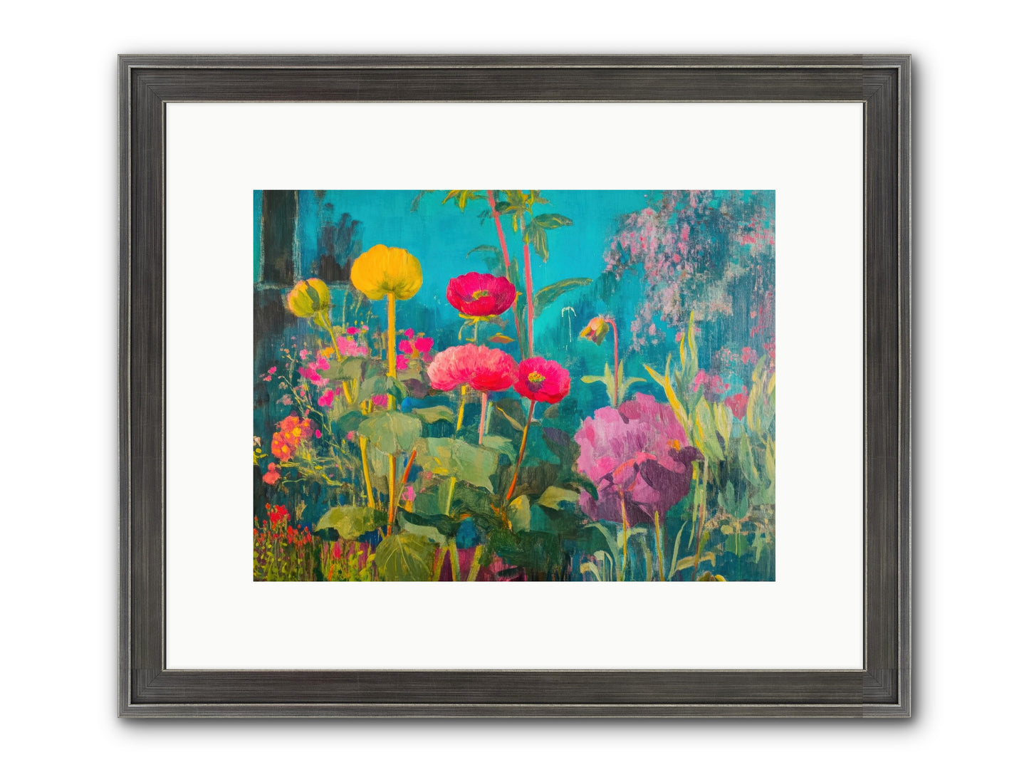 Untamed Opulence Framed Print - Slimwoods Black/Silver 12x9