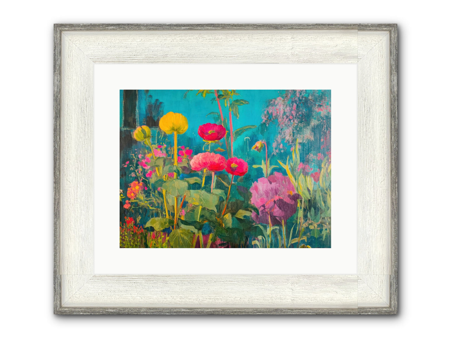 Untamed Opulence Framed Print - Driftwood White 16x12