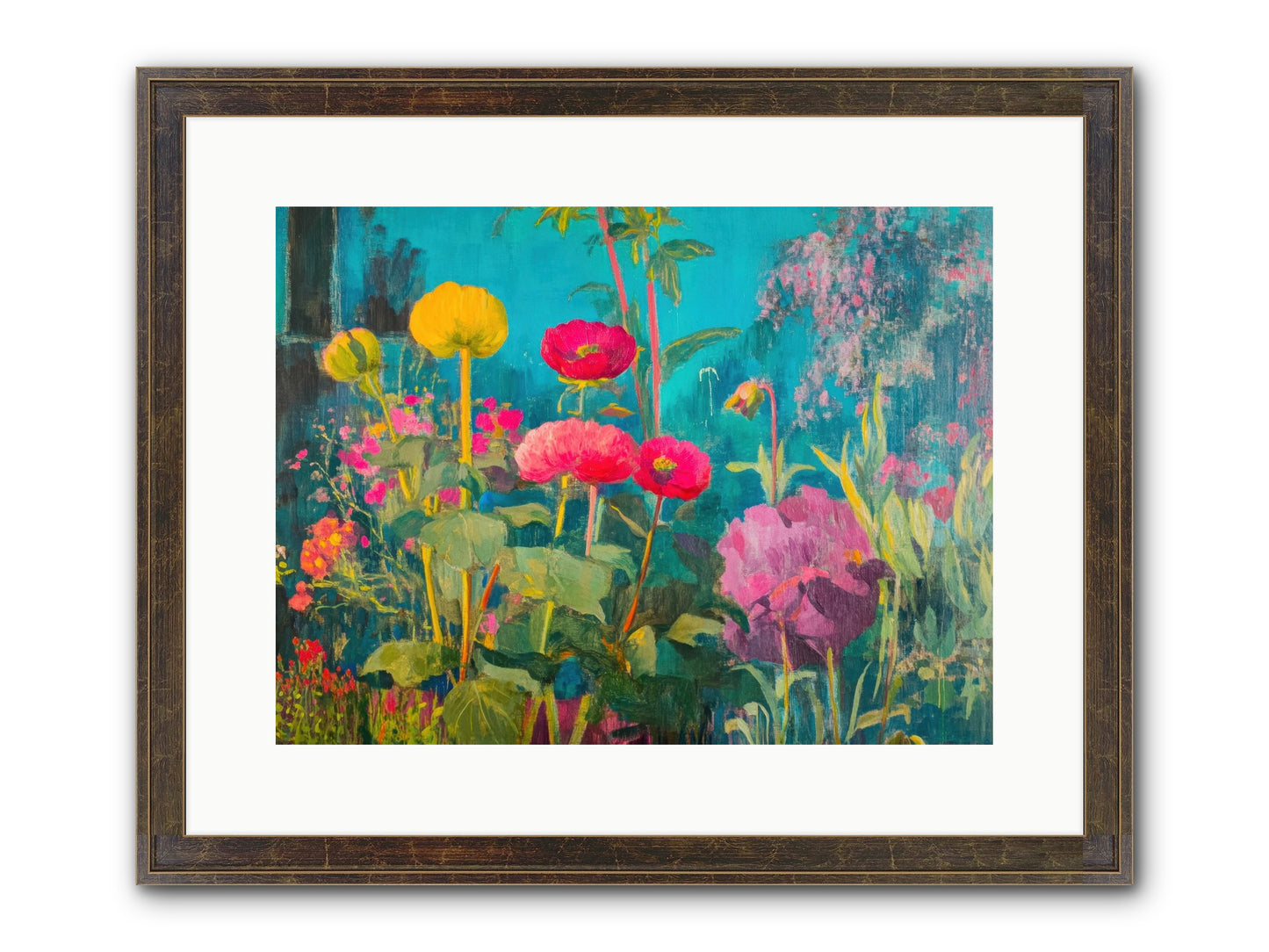 Untamed Opulence Framed Print - Slimwoods Black/Gold 16x12
