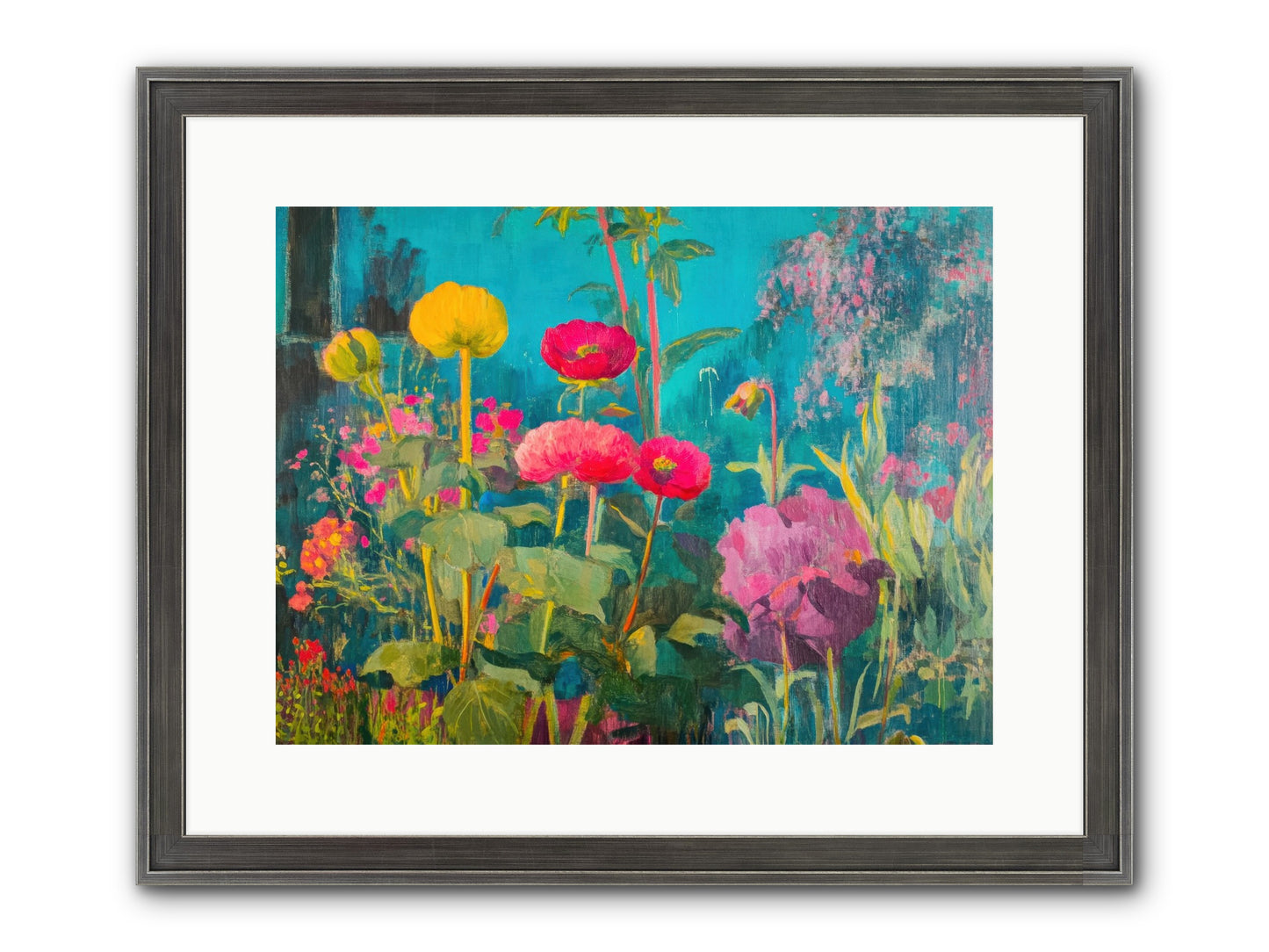 Untamed Opulence Framed Print - Slimwoods Black/Silver 16x12