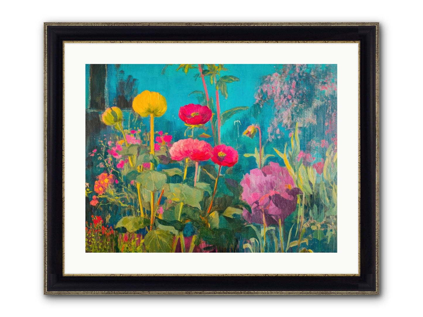 Untamed Opulence Framed Print - Black & Gold 24x18