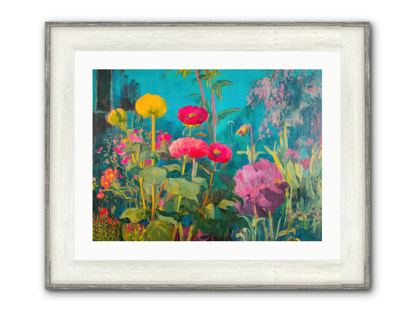 Untamed Opulence Framed Print - Driftwood White 24x18